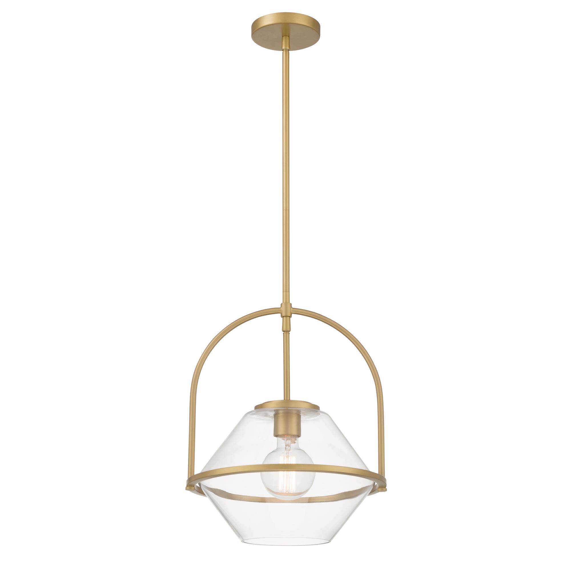 Shown in Legacy Brass finish and Clear glass
