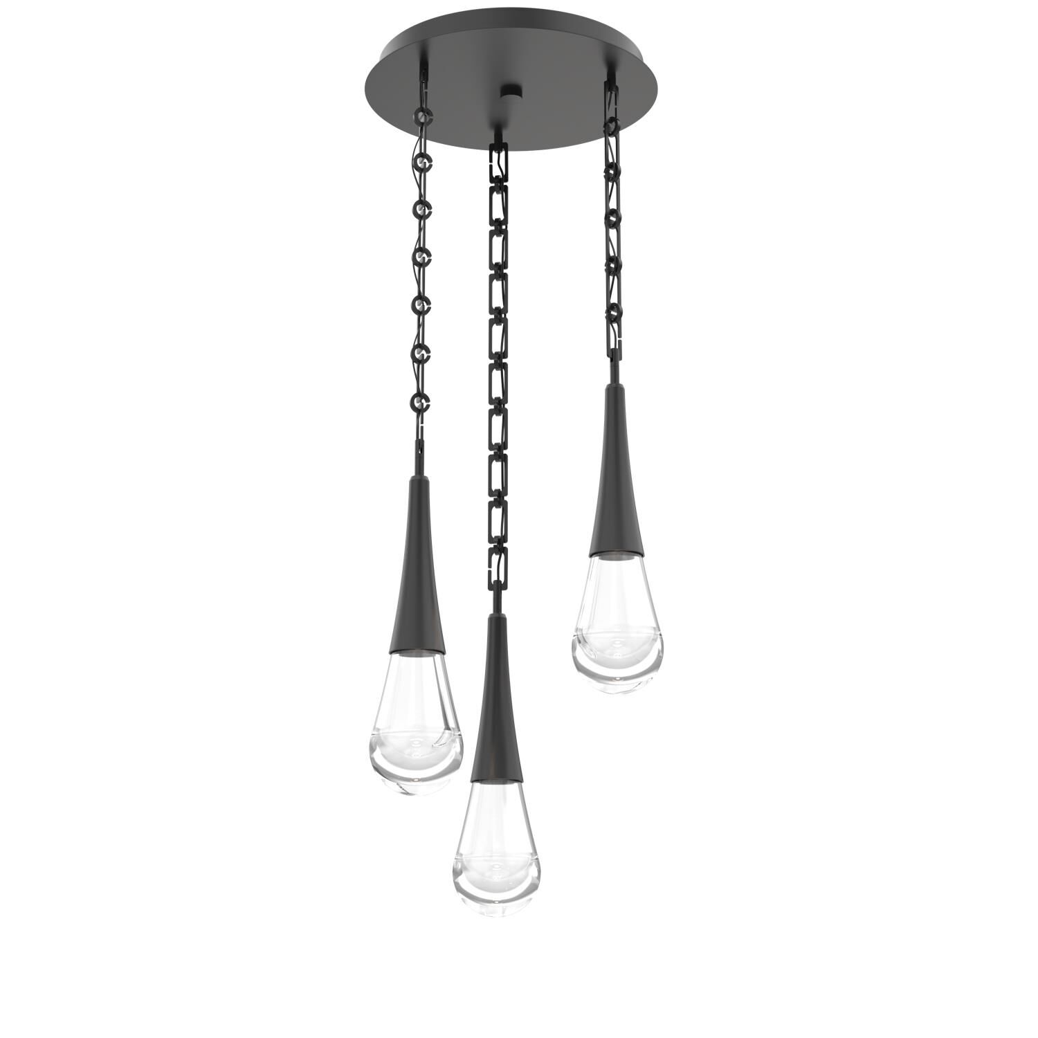 Levi Wilson Raindrop 17 Inch Multi Light Pendant by Hammerton Studio