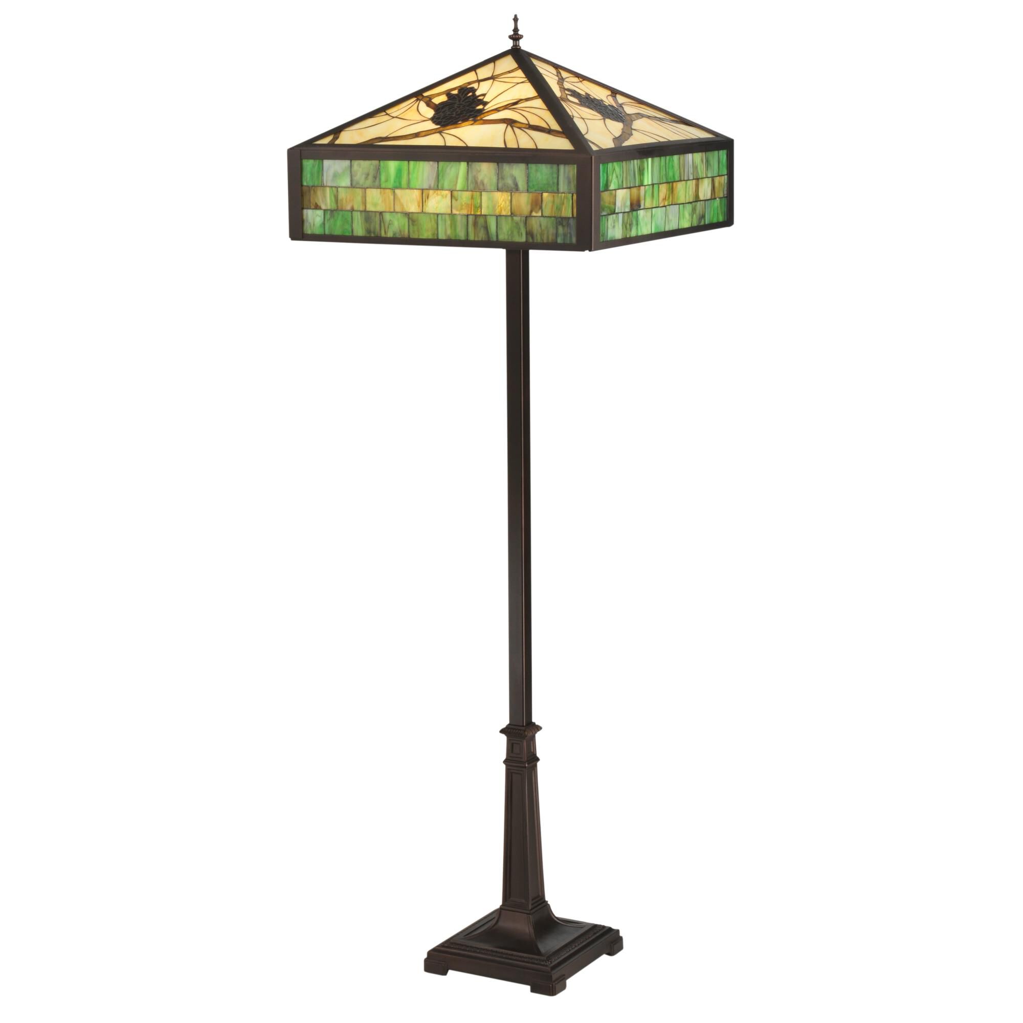 Green Pine Branch Mission 64 Inch Floor Lamp by Meyda Lighting