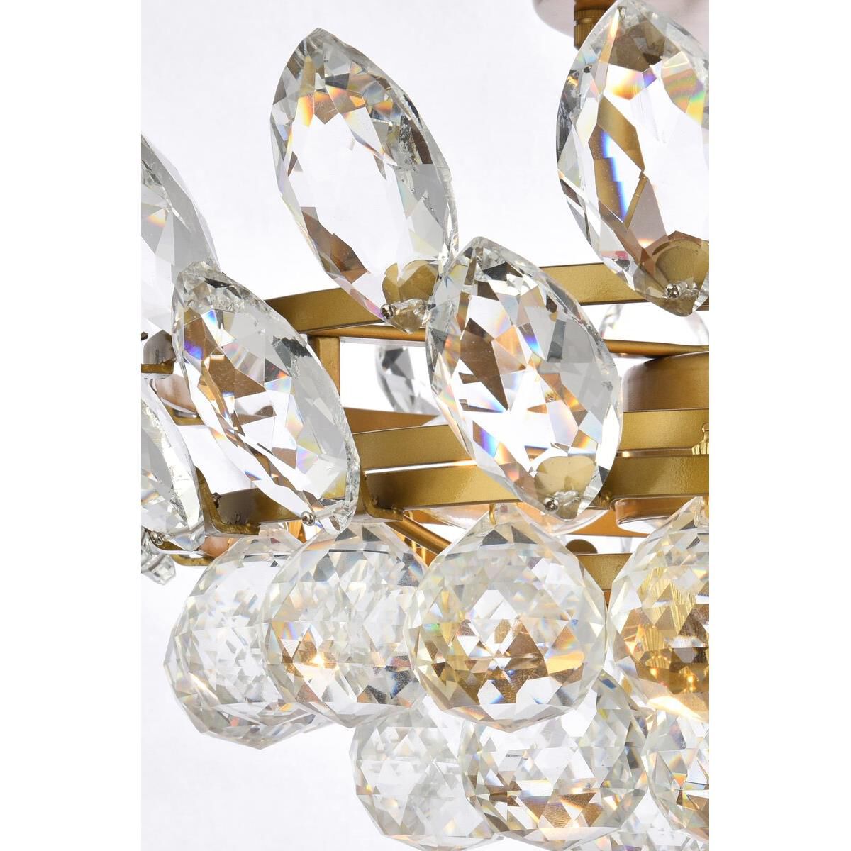 Shown in Brass finish and Royal Cut Clear crystal