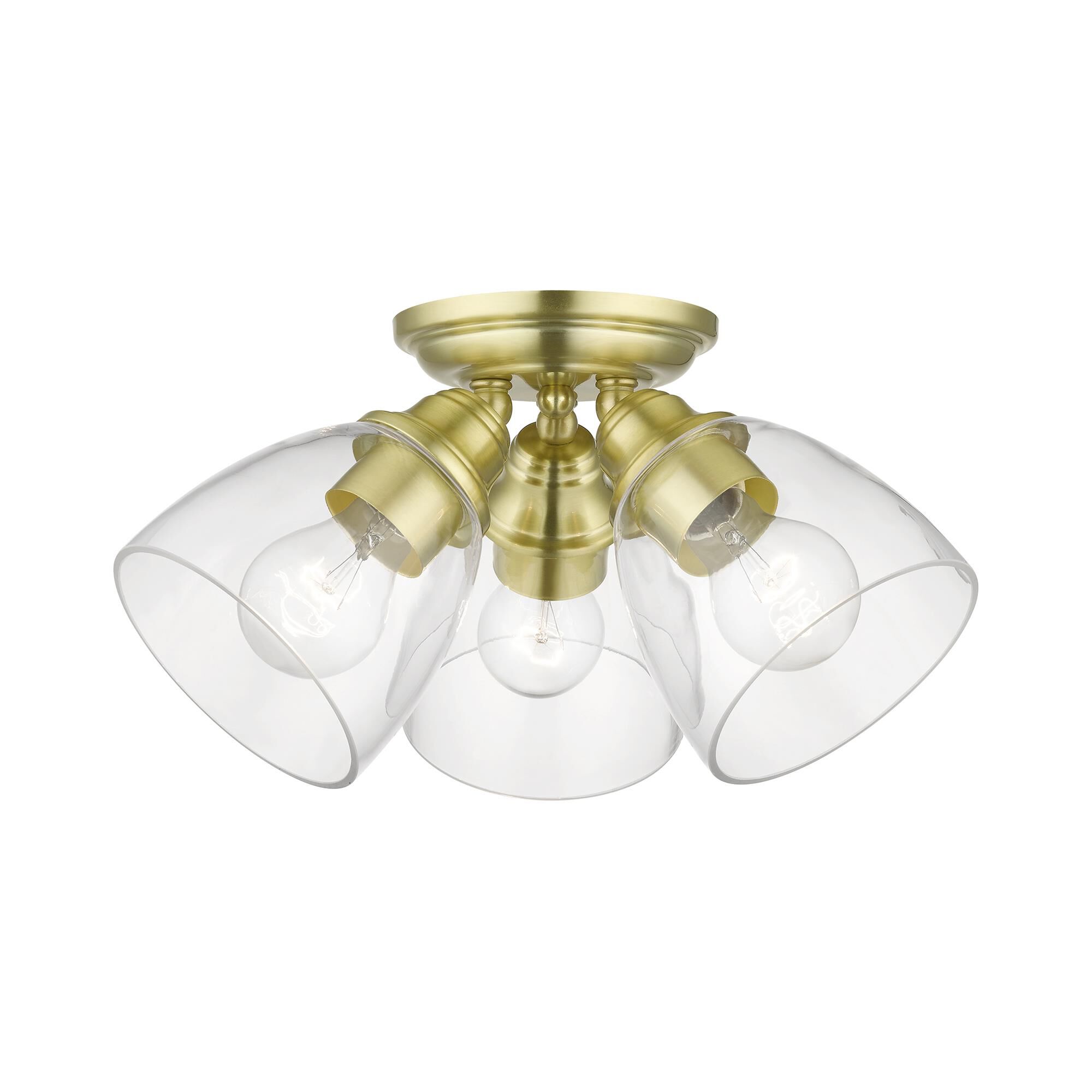 Montgomery 14 Inch 3 Light Semi Flush Mount by Livex Lighting