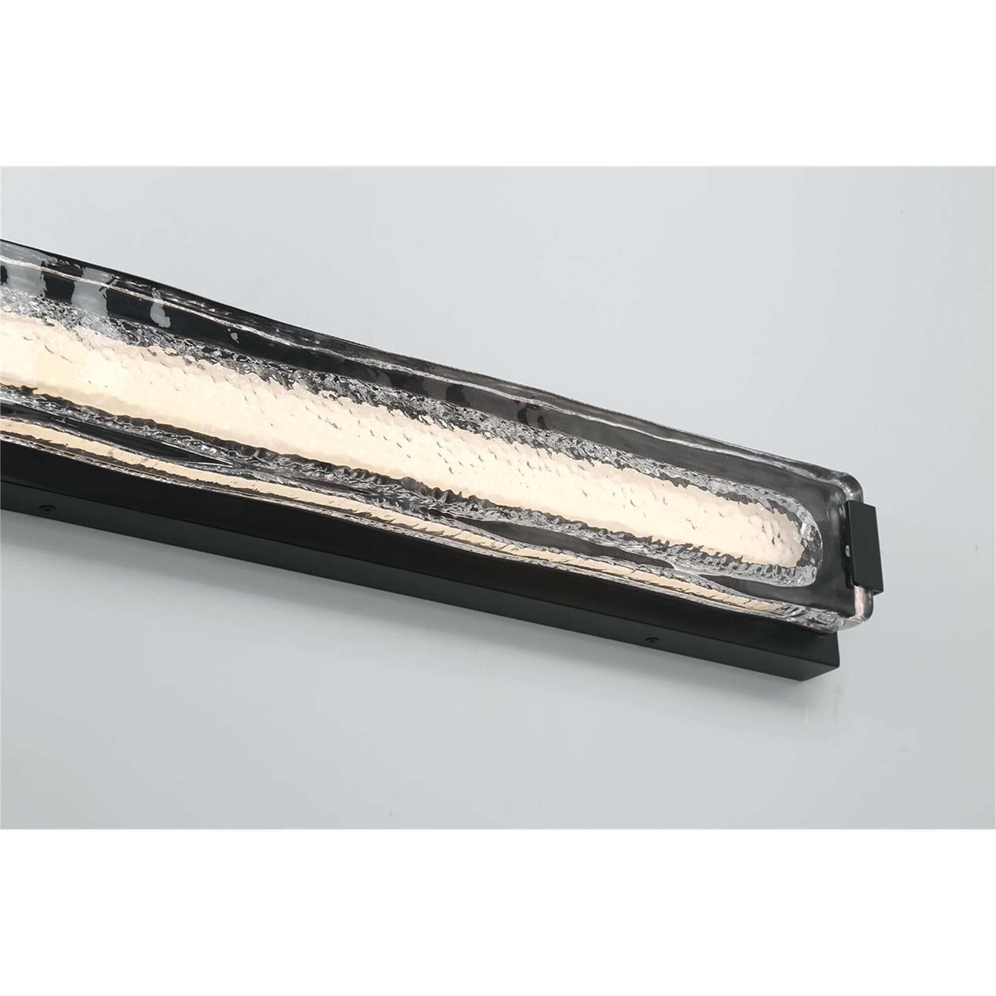 Shown in Matte Black finish and Clear glass