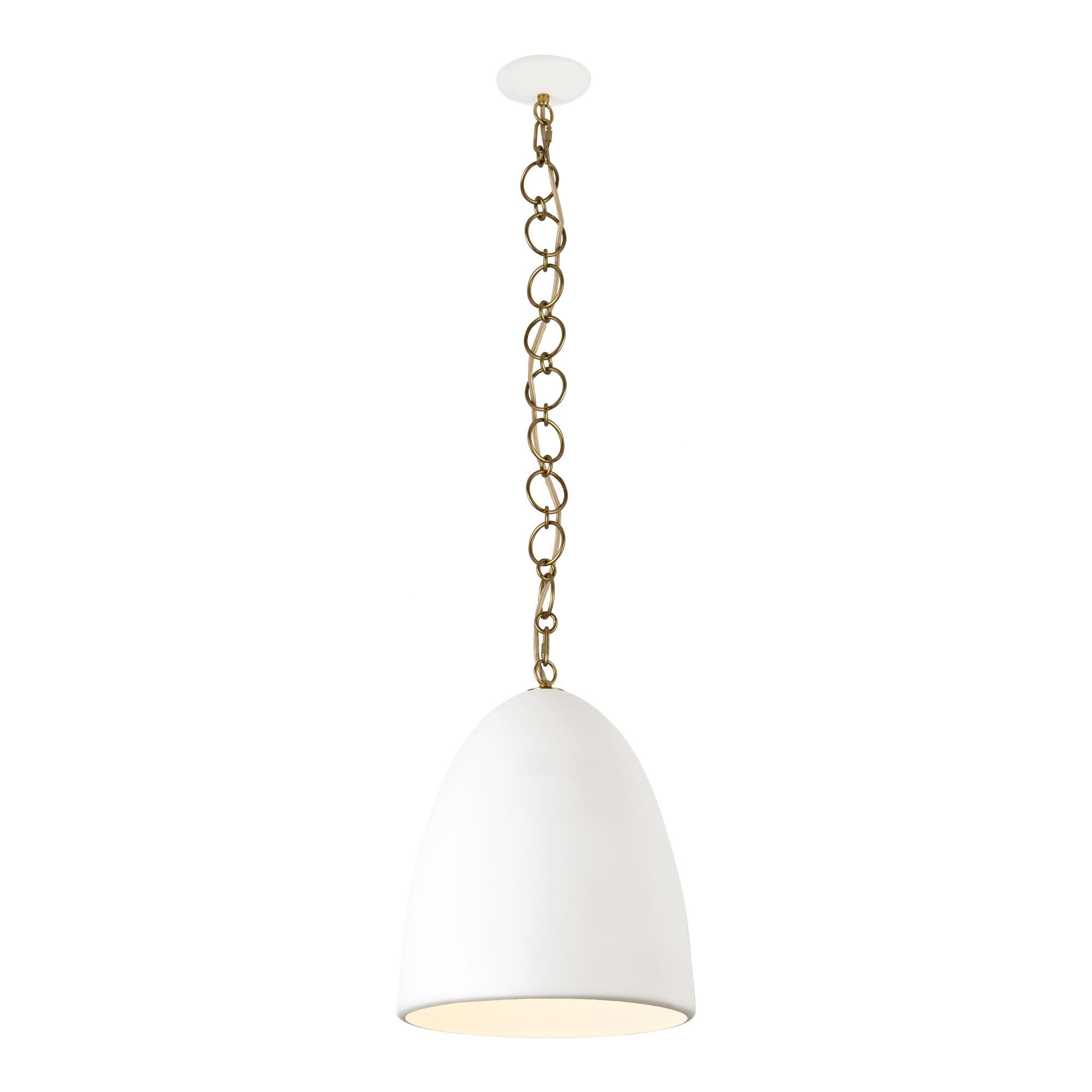 Shown in Antique White finish and Steel shade