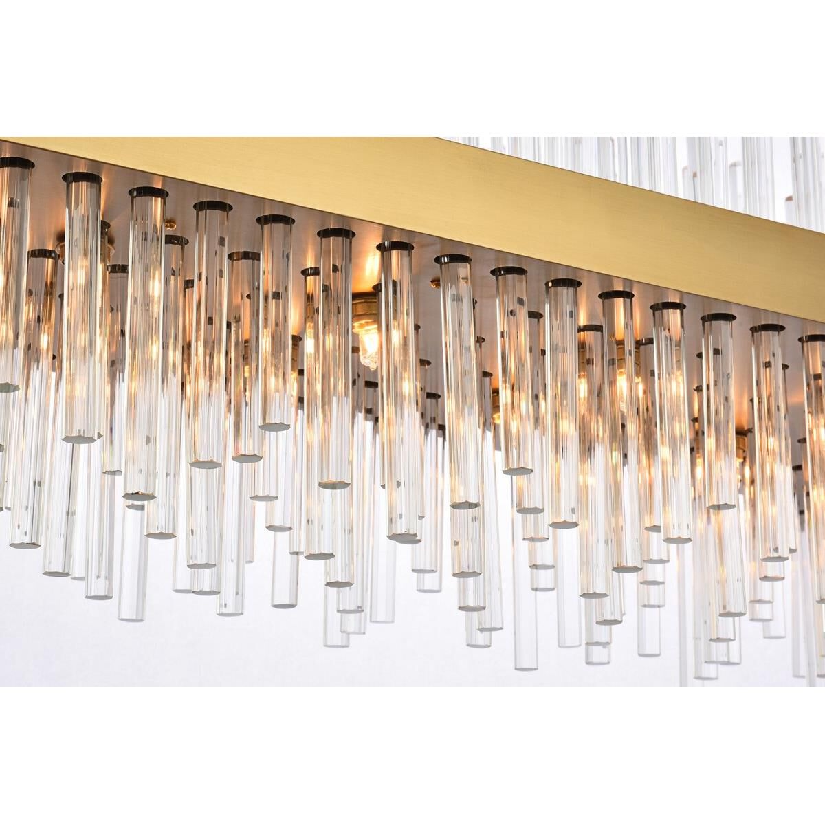 Dallas 42 Inch 24 Light Linear Suspension Light by Elegant Lighting