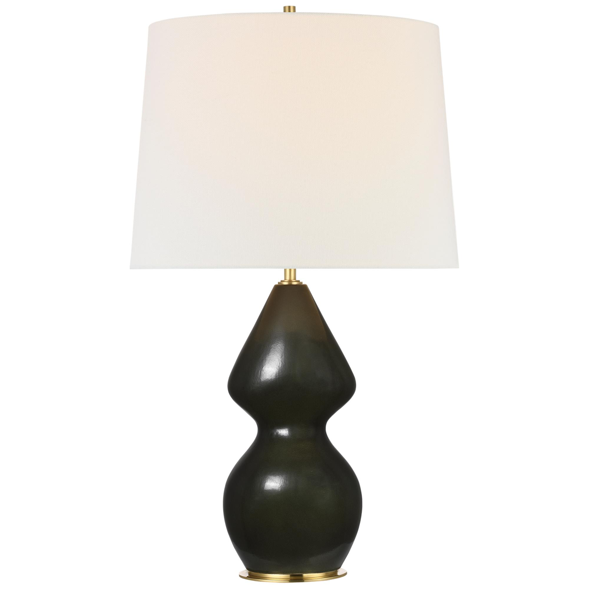 Shown in Sandy Forrest finish and Linen Oval shade