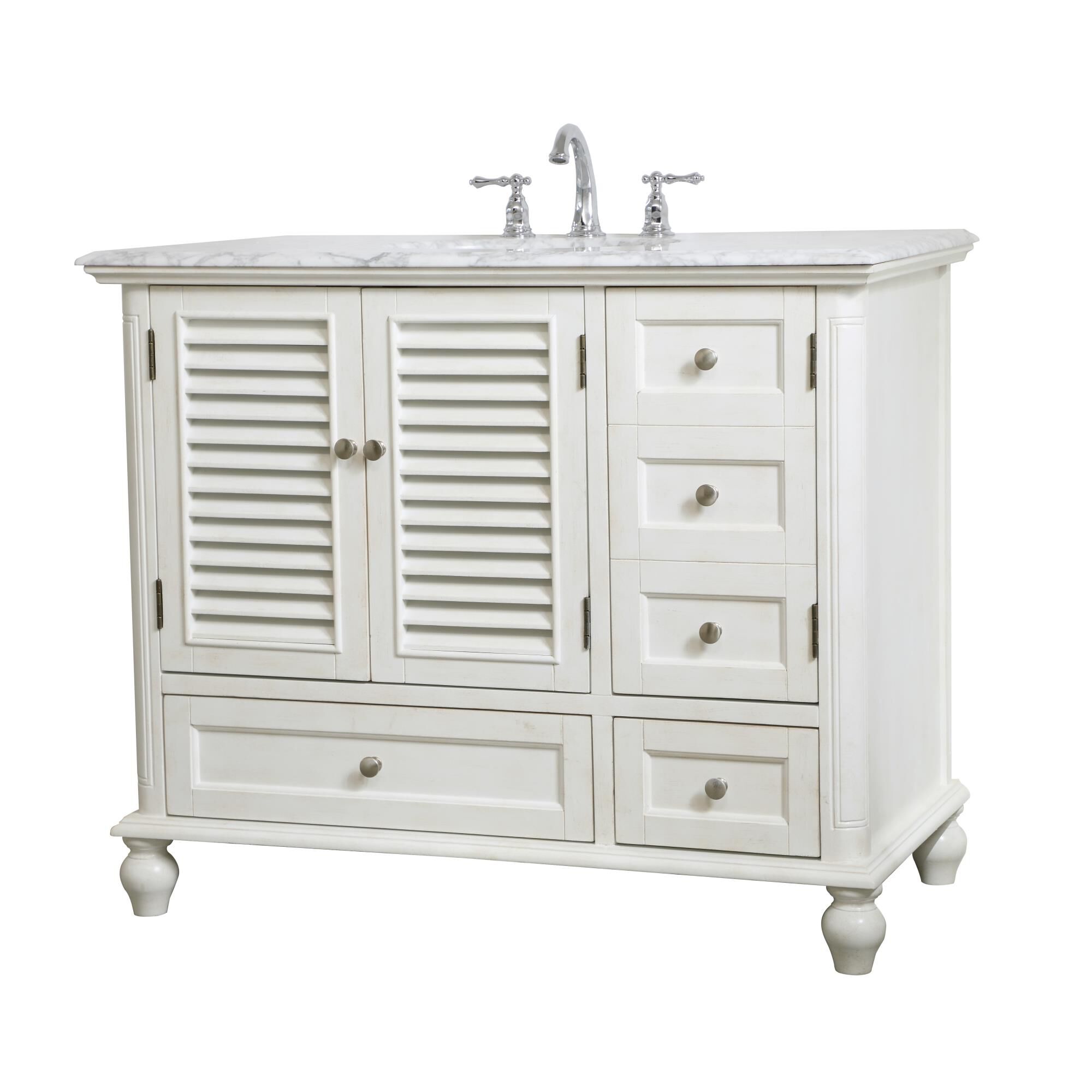 Shown in Antique White finish