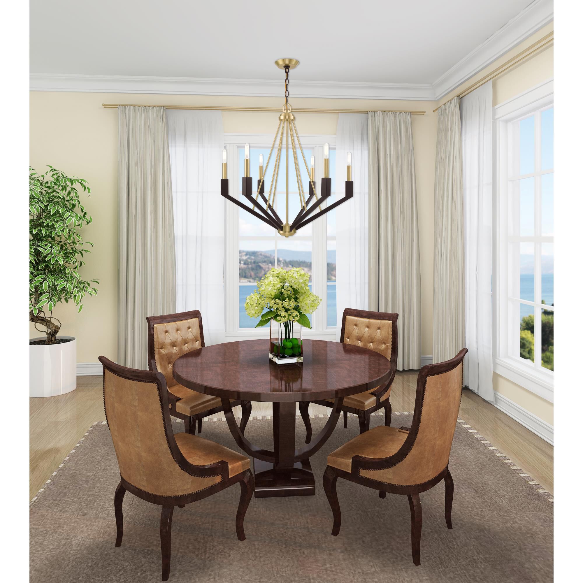 Shown in Satin Brass and Bronze finish