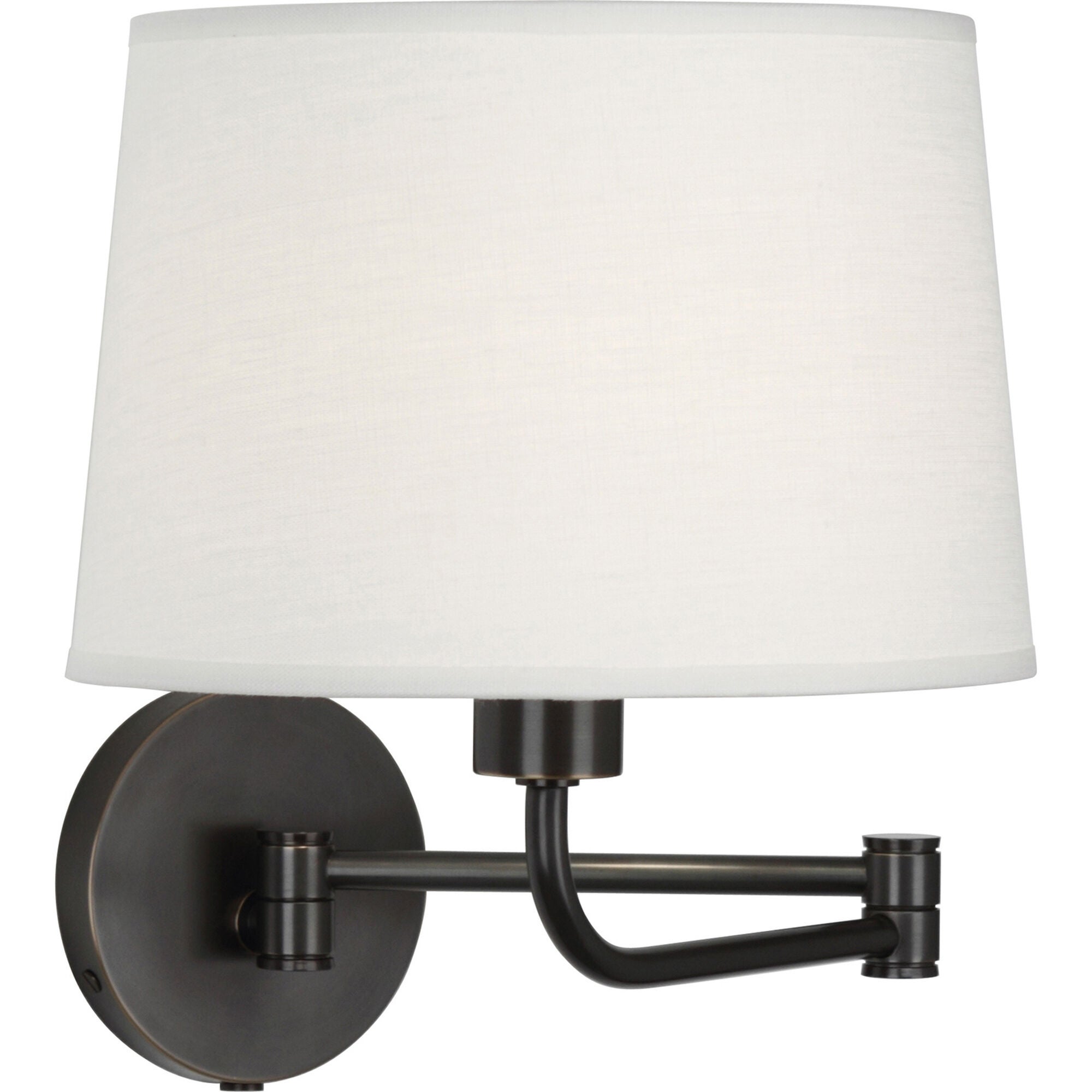 Shown in Deep Patina Bronze finish and Oyster Linen shade