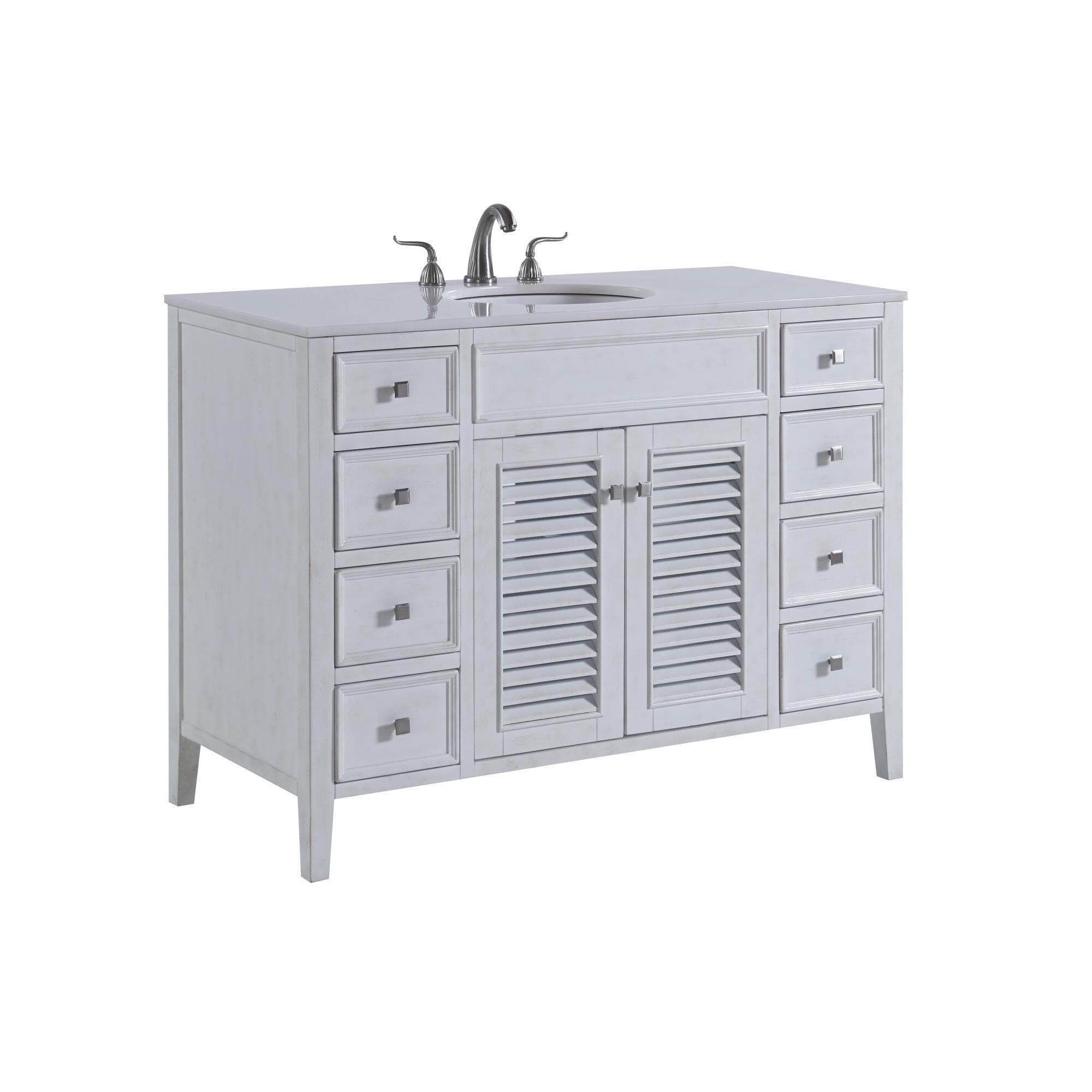 Shown in Antique White finish