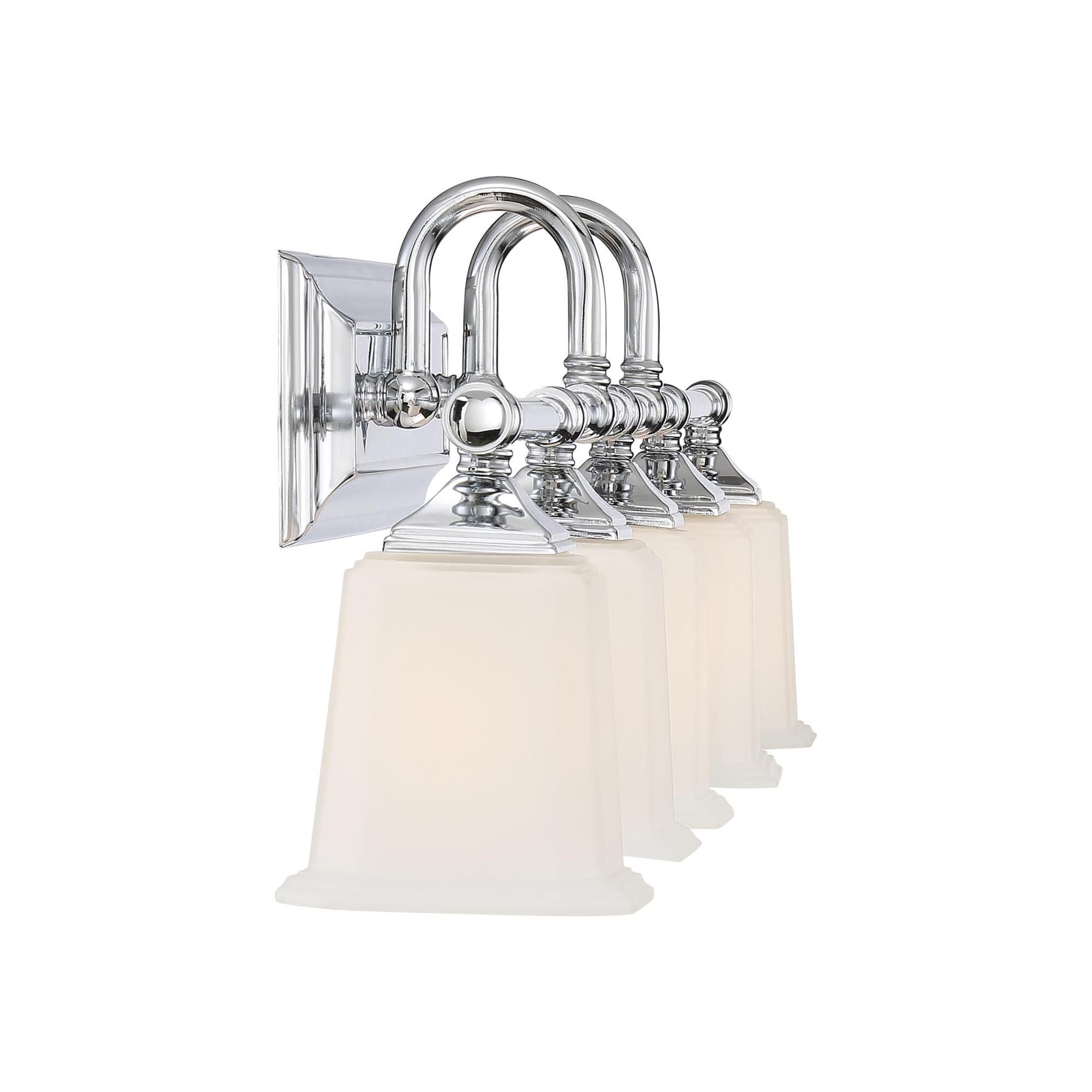 Shown in Polished Chrome finish and Opal Etched glass