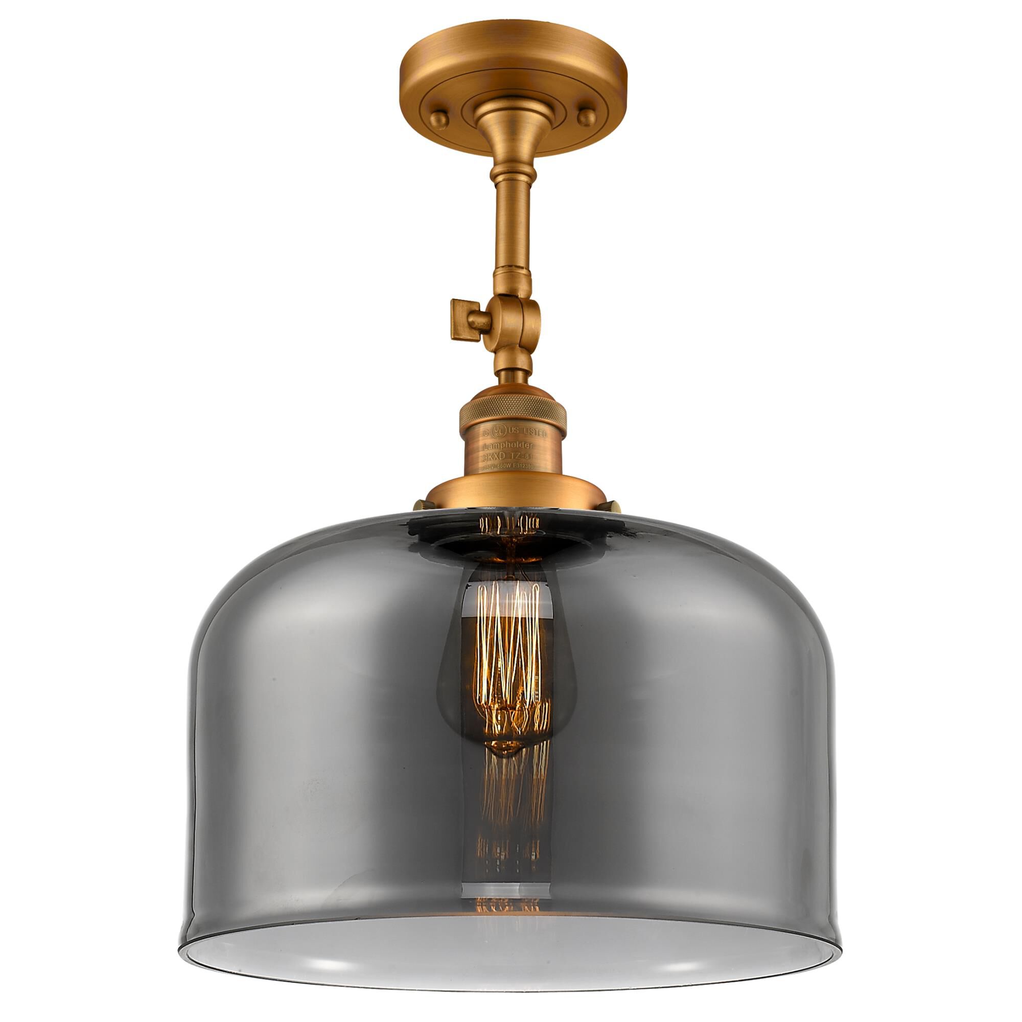Bruno Marashlian Bell 12 Inch 1 Light Semi Flush Mount,