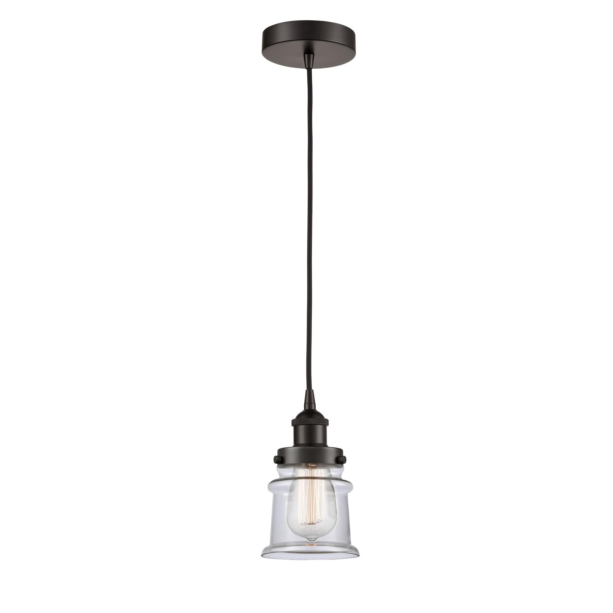 Shown in Oil Rubbed Bronze finish and Clear Small Canton glass