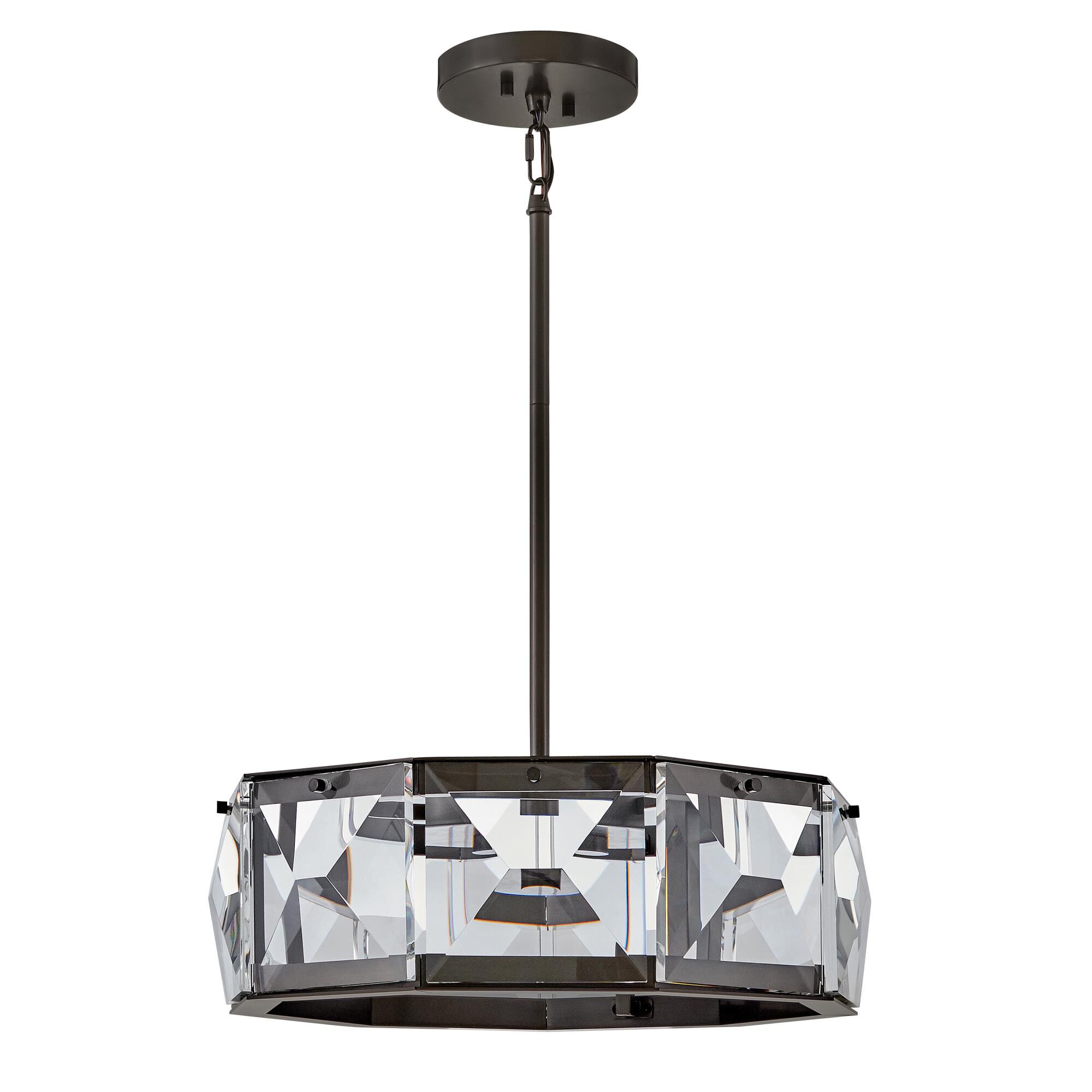 Shown in Black Oxide finish and Faceted Clear Crystal glass