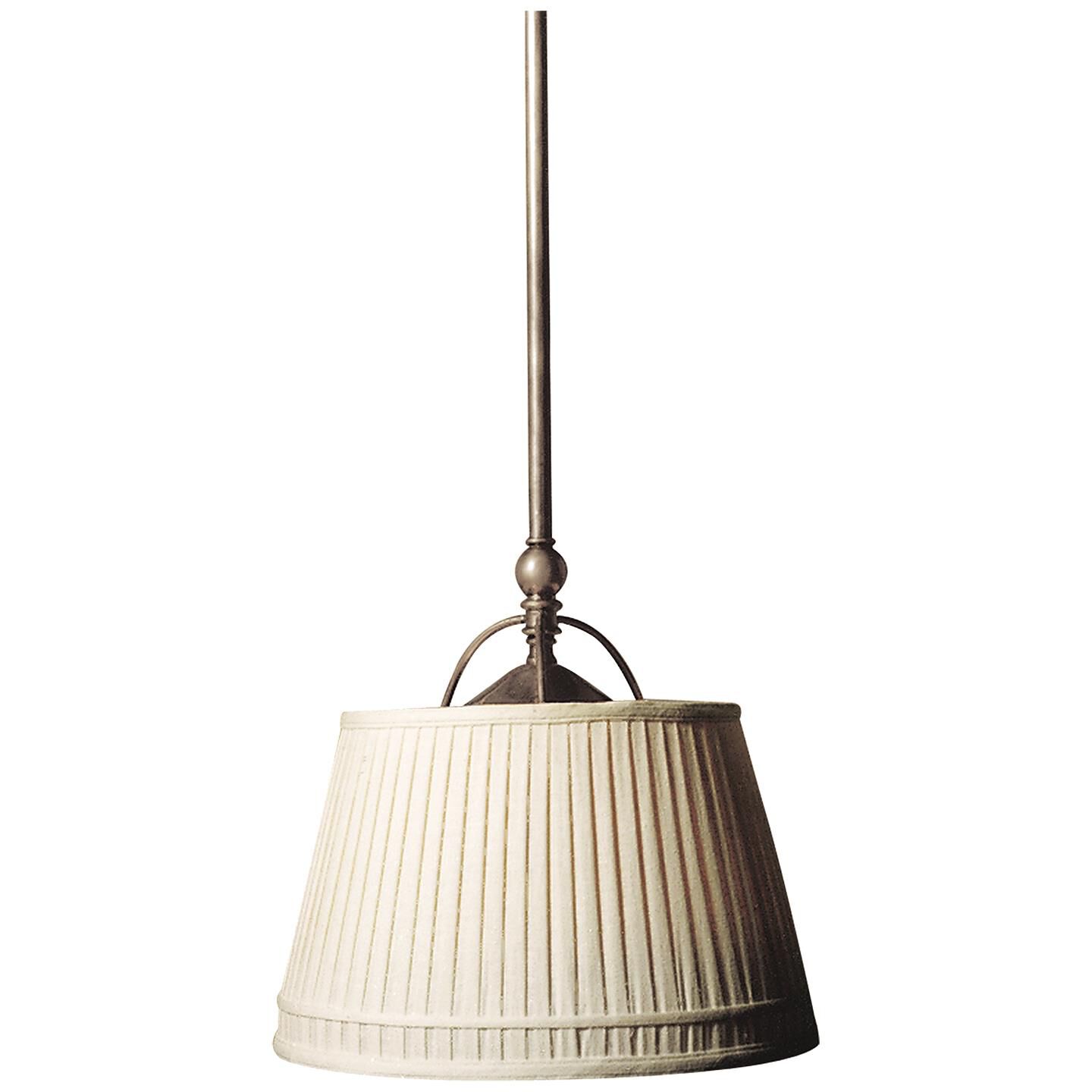 Shown in Antique Nickel finish and Linen shade