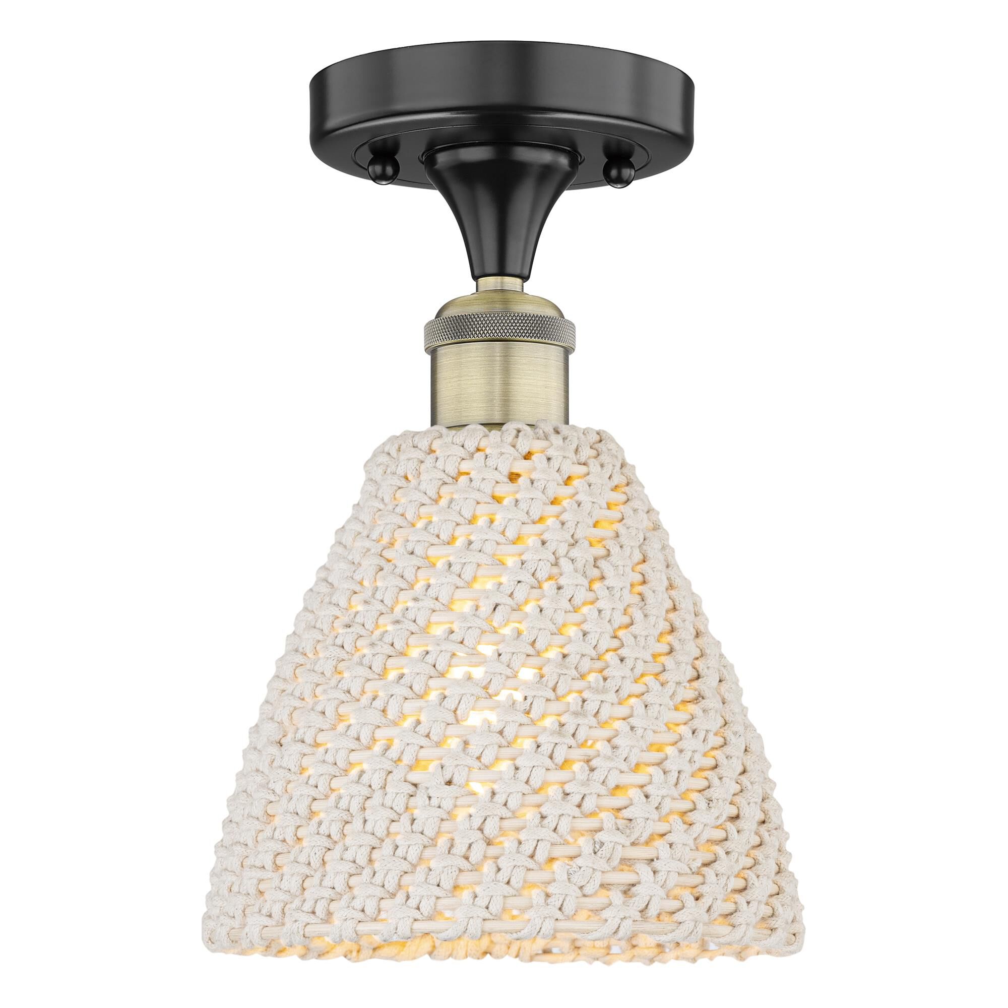 Bruno Marashlian Bristol Natural 8 Inch Semi Flush Mount by Innovations Lighting