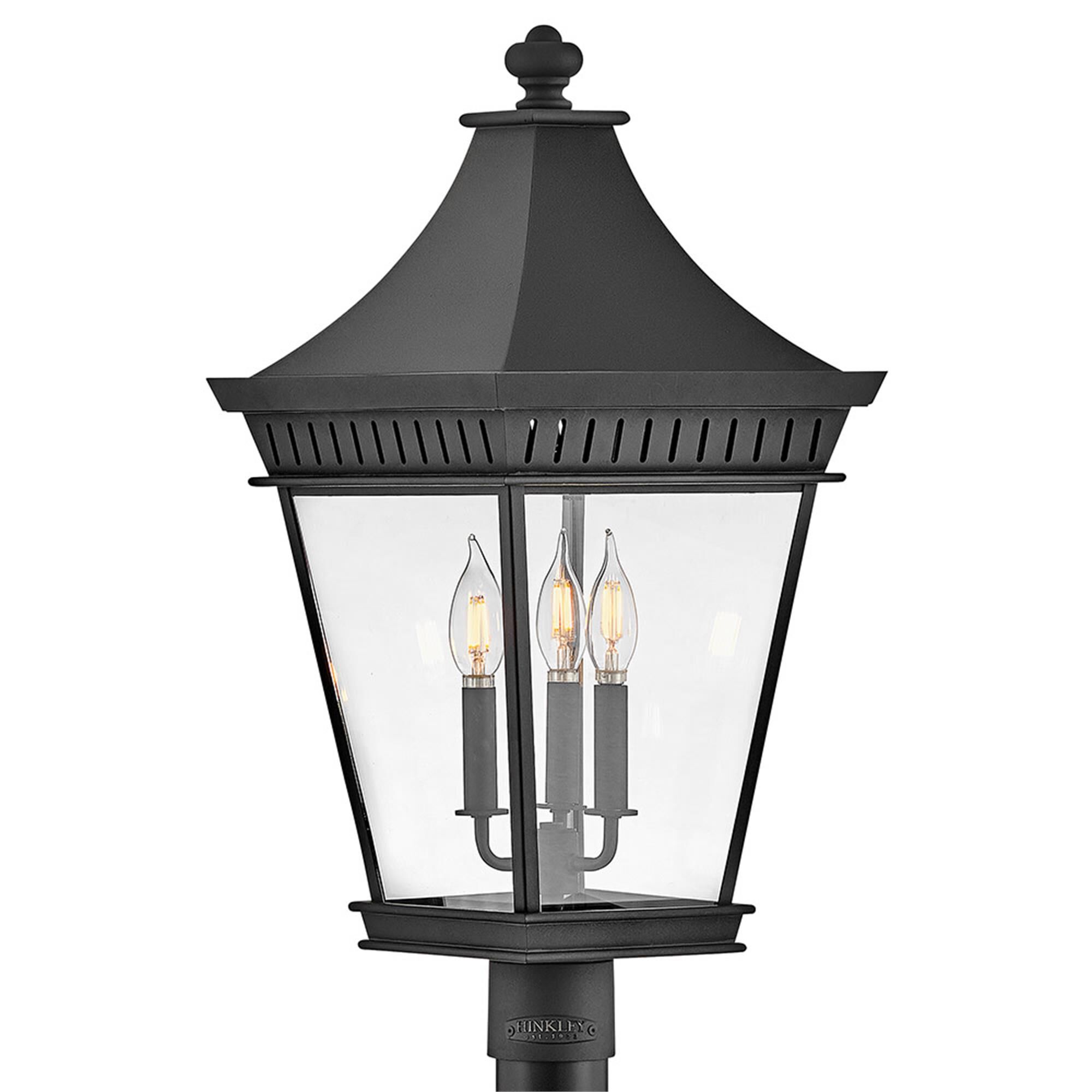 Shown in Museum Black finish and Clear glass