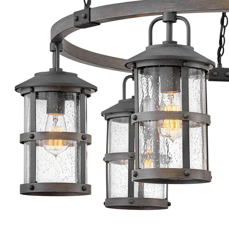 Lakehouse 32 Inch Tall 6 Light LED Outdoor Hanging Lantern by Hinkley Lighting