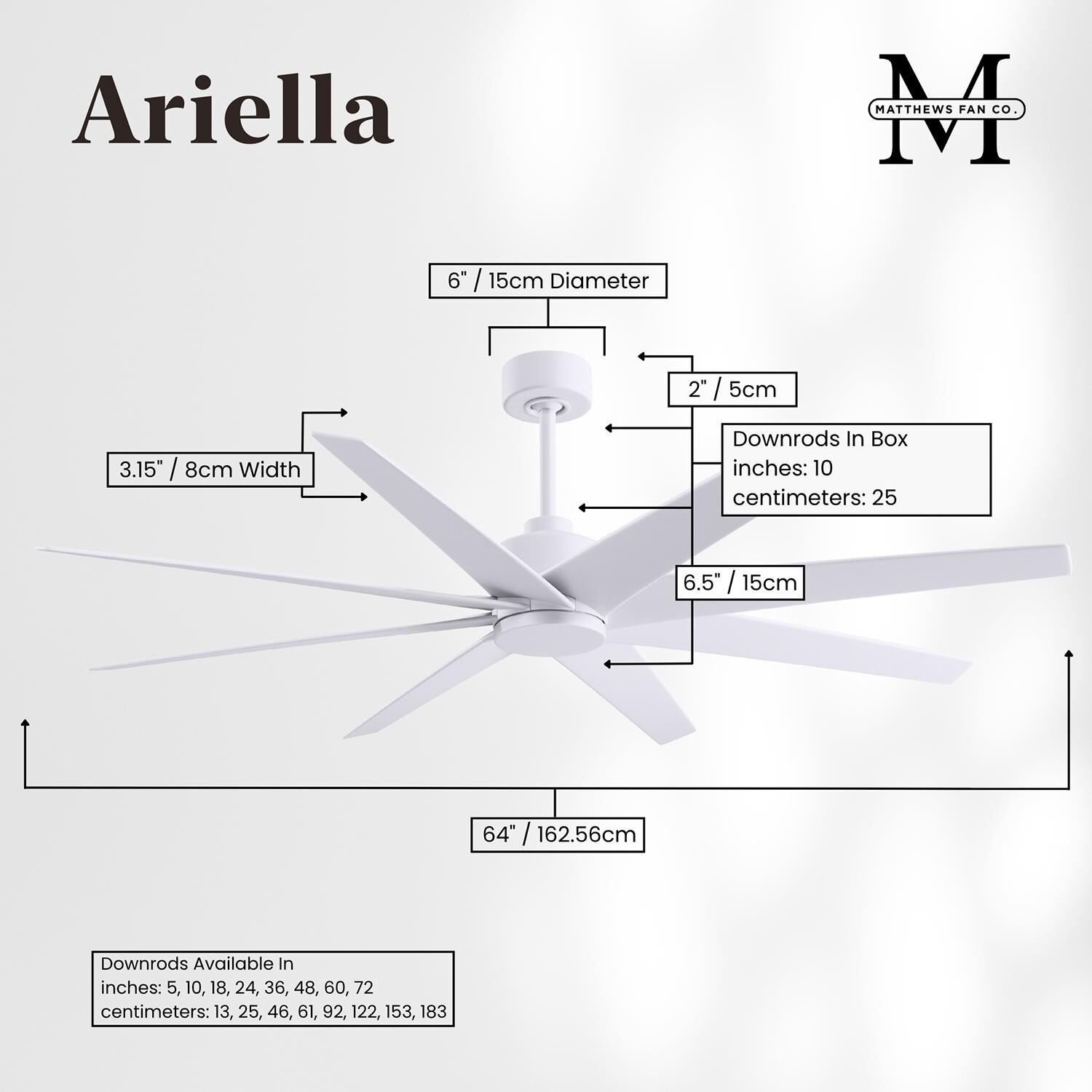 Shown in Matte White finish