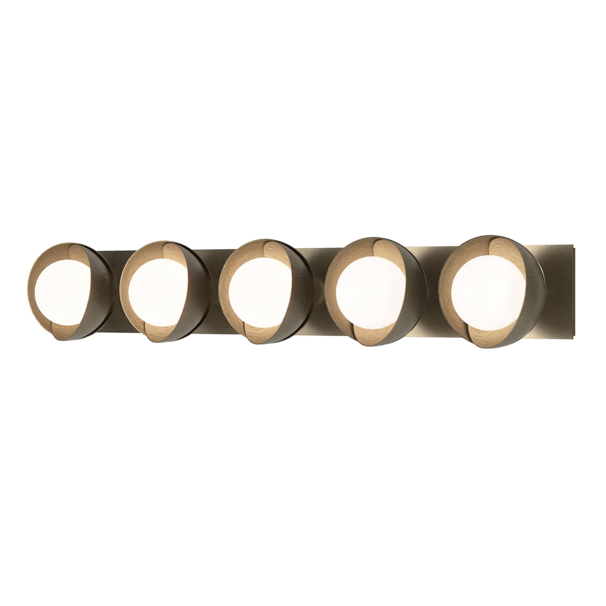 Shown in Soft Gold finish and Opal glass and Soft Gold (84) accent