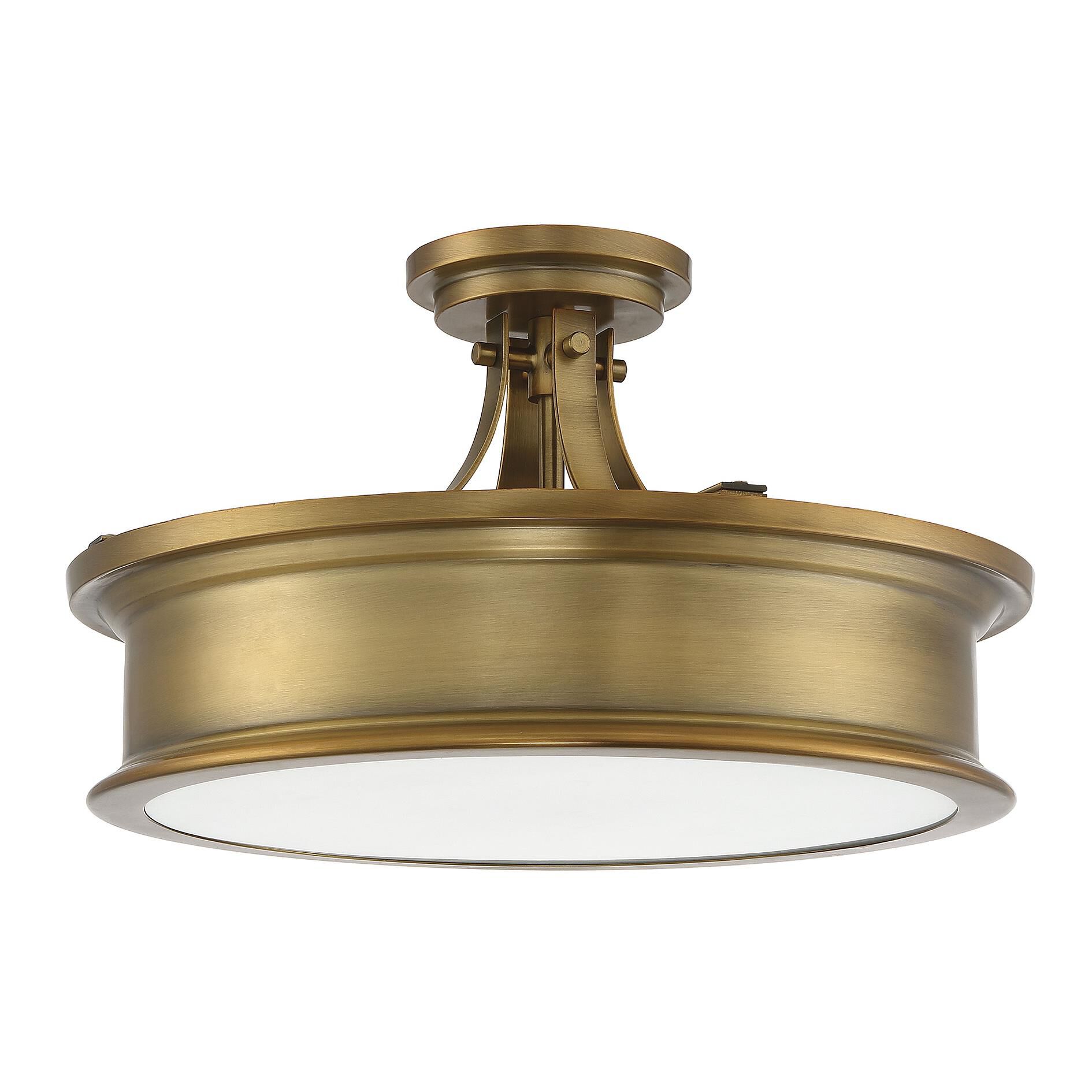 Watkins 16 Inch 3 Light Semi Flush Mount by Savoy House