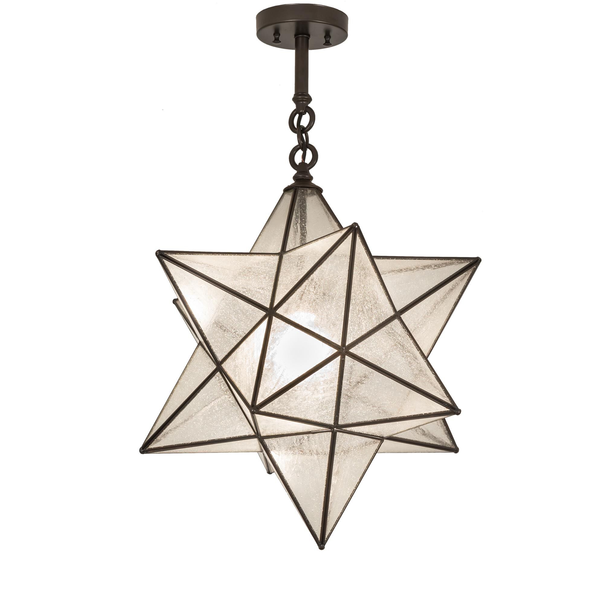 Moravian Star 21 Inch 1 Light Semi Flush Mount by Meyda Lighting
