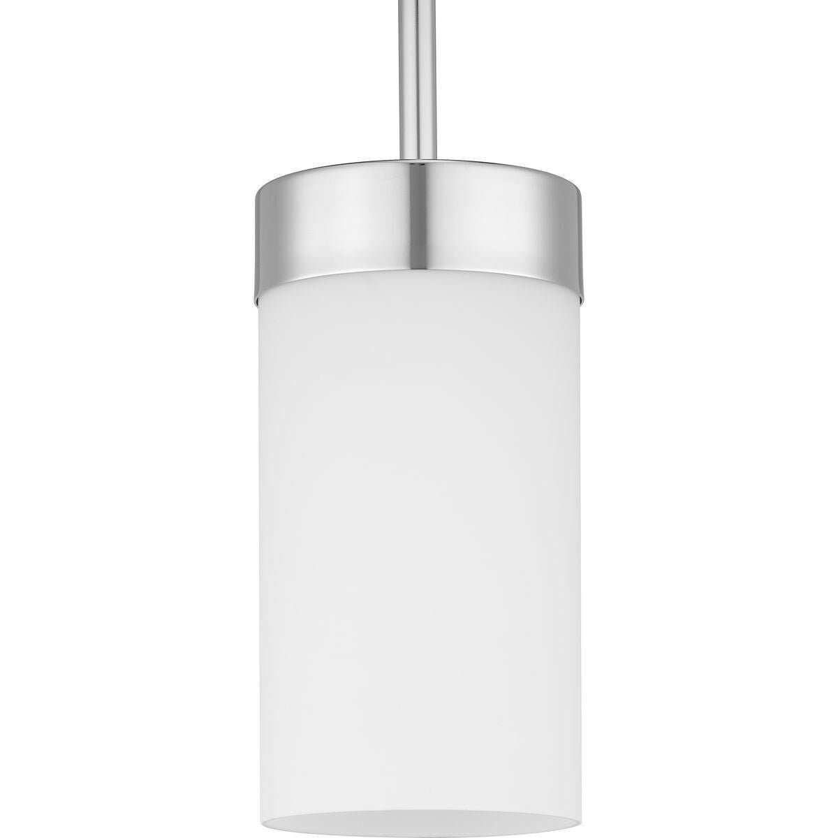 Shown in Polished Chrome finish and Etched White glass