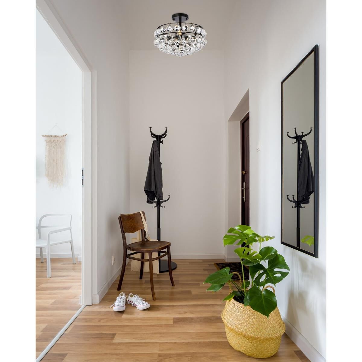 Savannah 14 Inch 3 Light Semi Flush Mount by Elegant Lighting