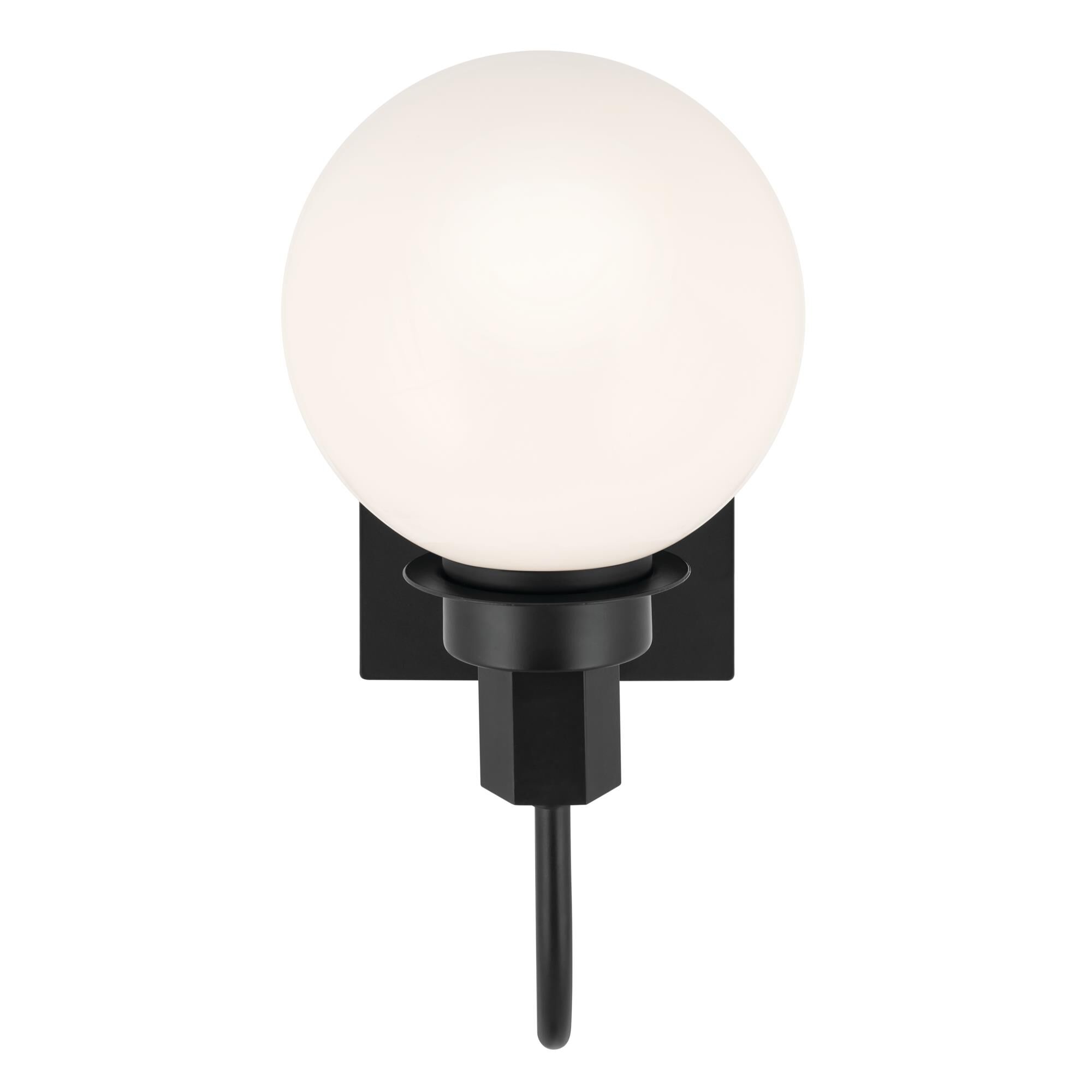 Shown in Black finish and Opal glass