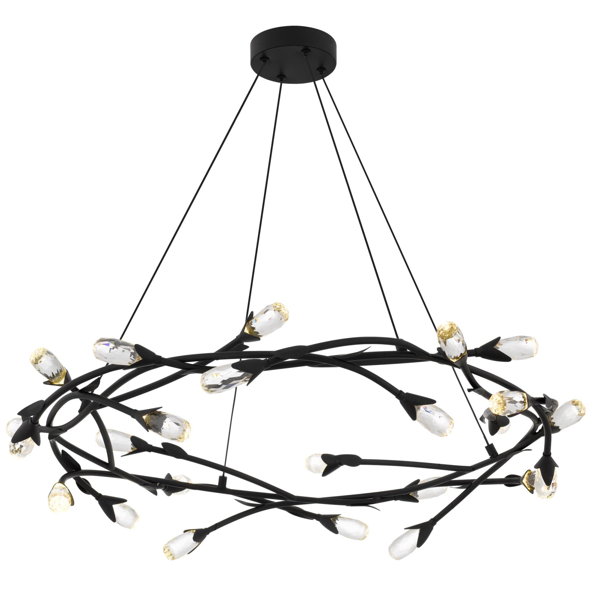 Shown in Matte Black finish and Crystal Jewel shade