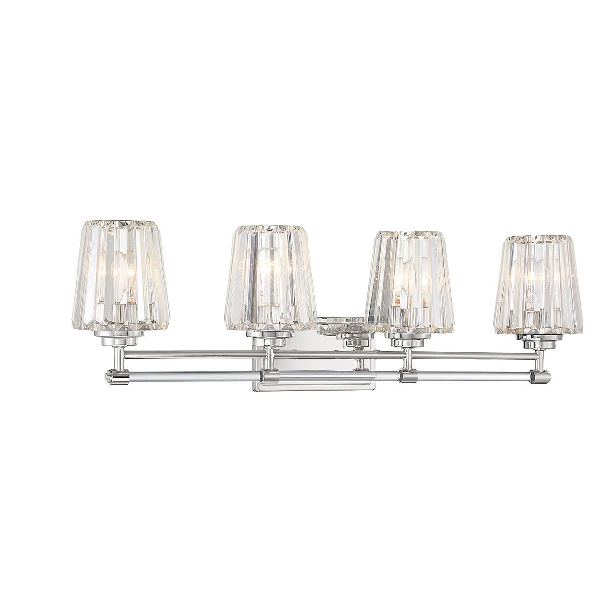 Shown in Polished Nickel finish and Clear crystal