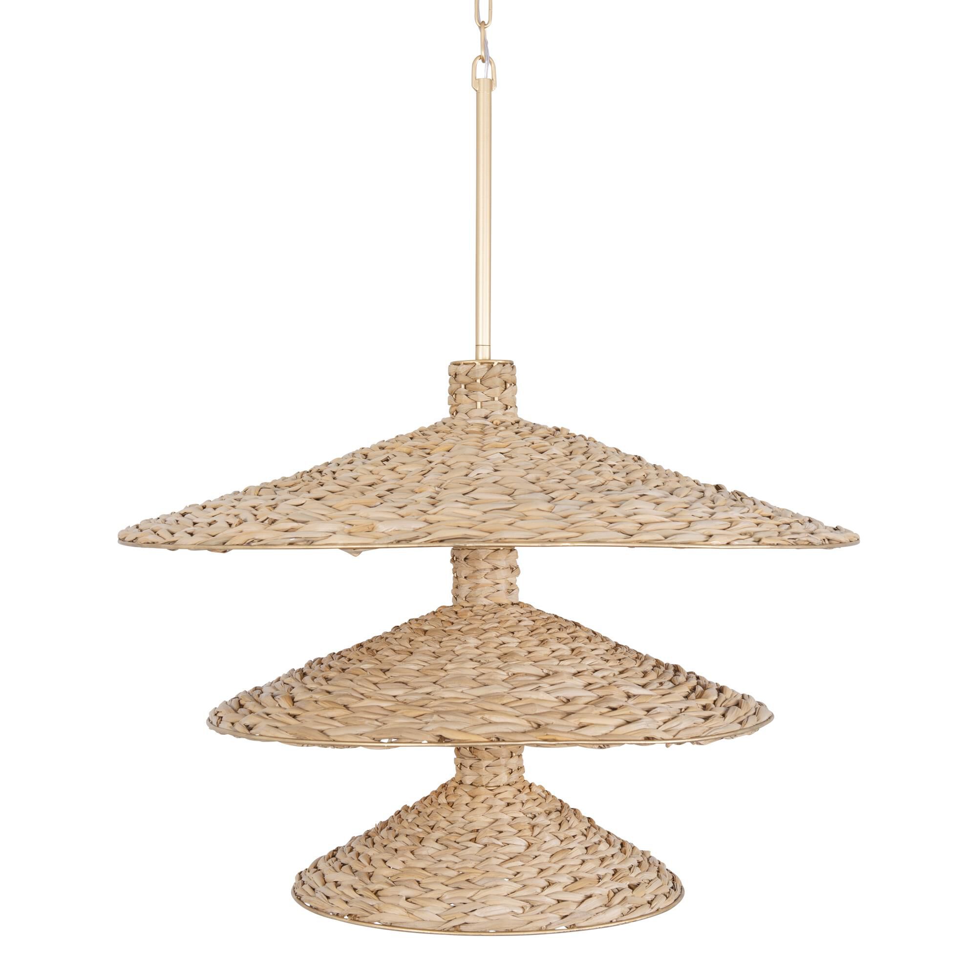 Shown in French Gold/Natural Seagrass finish and Natural Seagrass shade