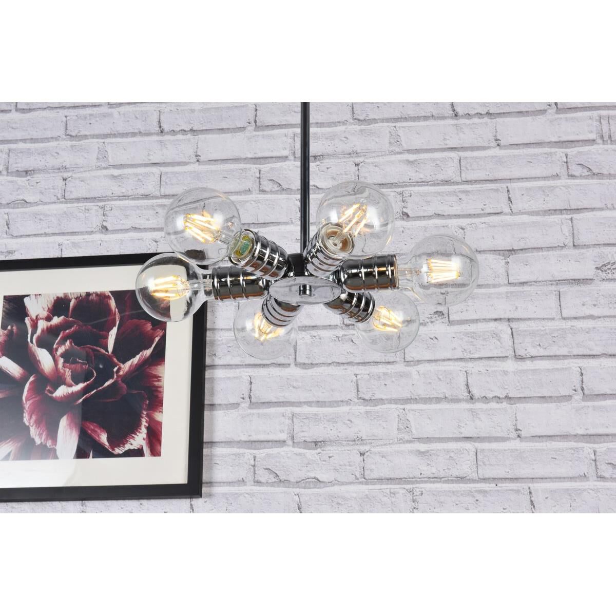 Reyes 8 Inch Mini Pendant by Elegant Lighting