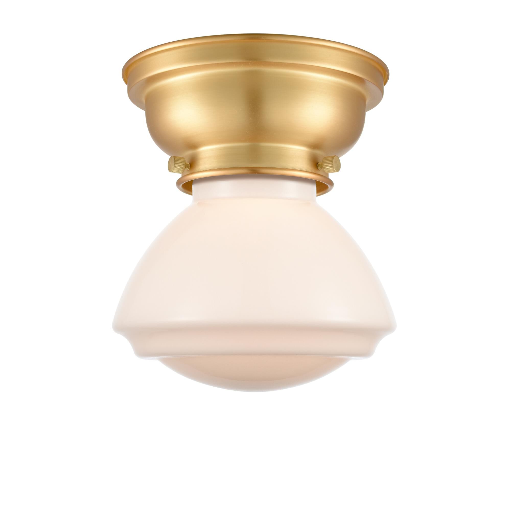 Shown in Satin Gold finish and Frosted glass
