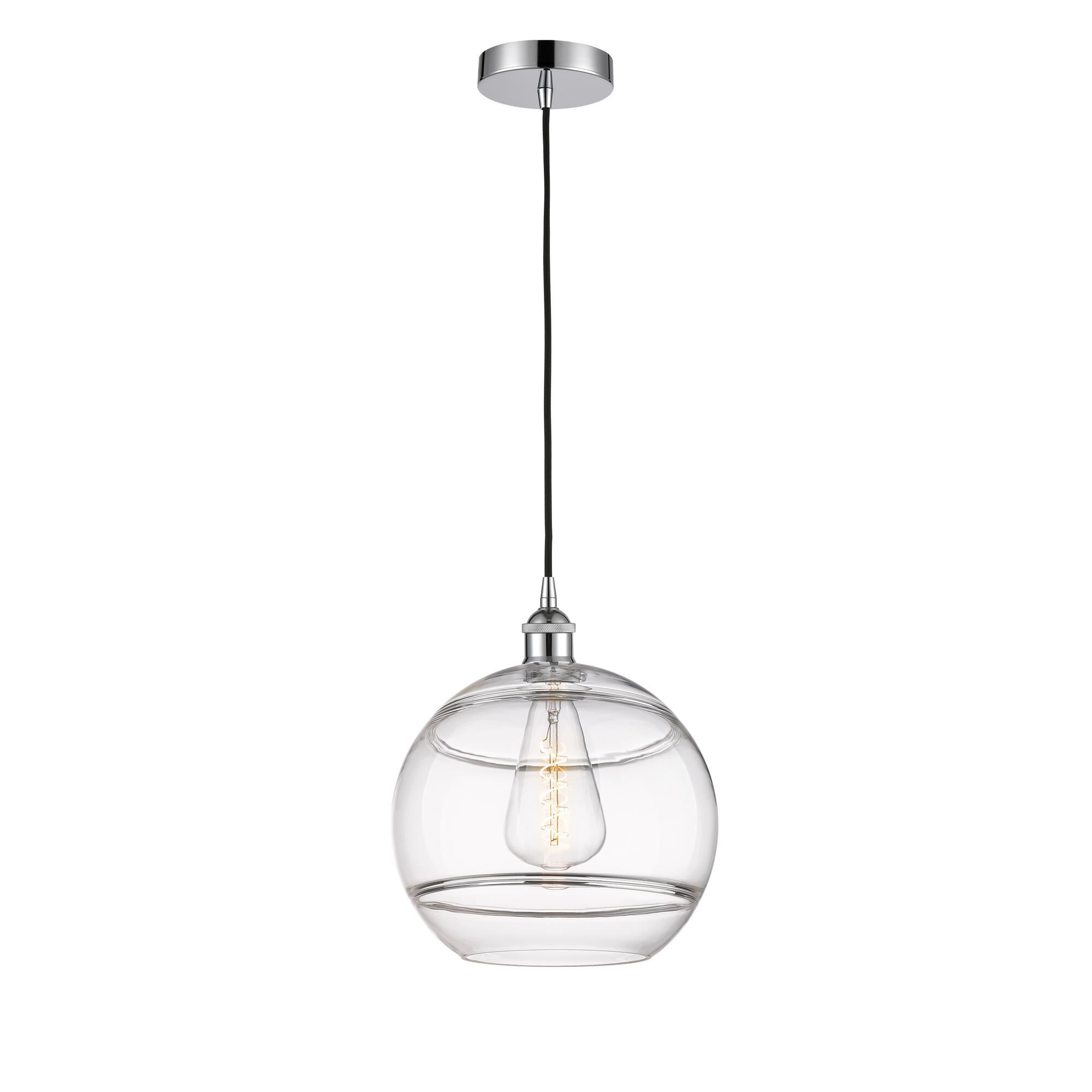 Shown in Polished Chrome finish and Clear glass