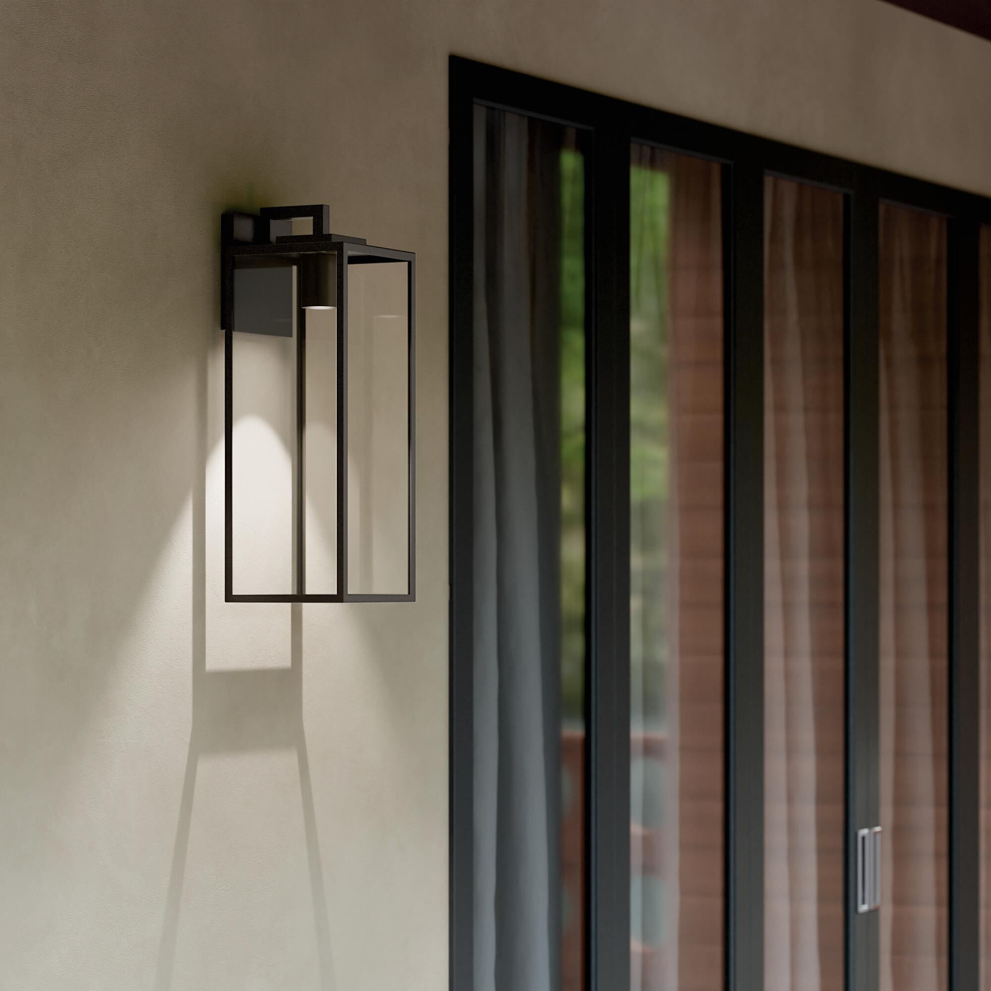 Shown in Olde Bronze finish and Clear glass and Metal shade