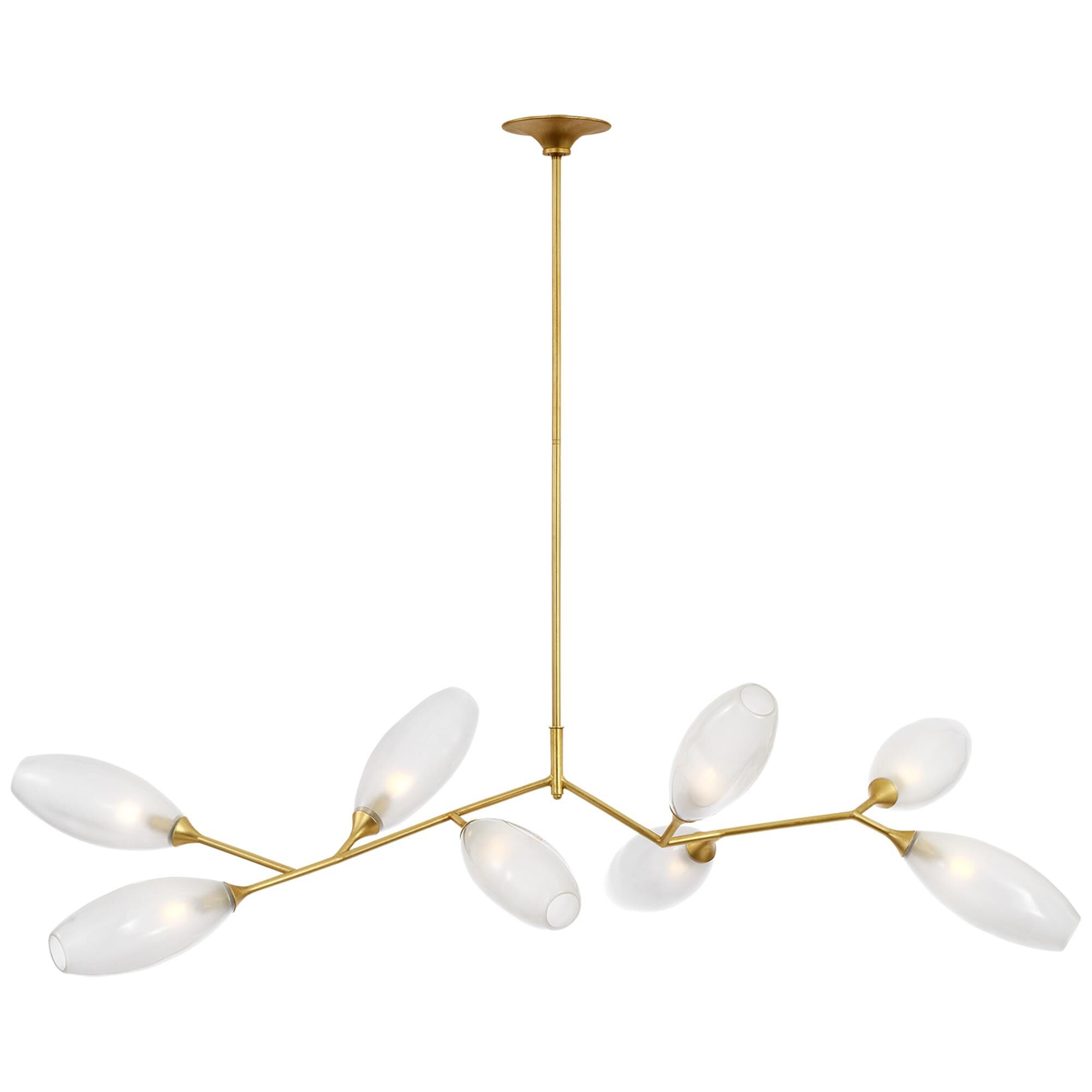 Shown in Gild finish and Frosted glass