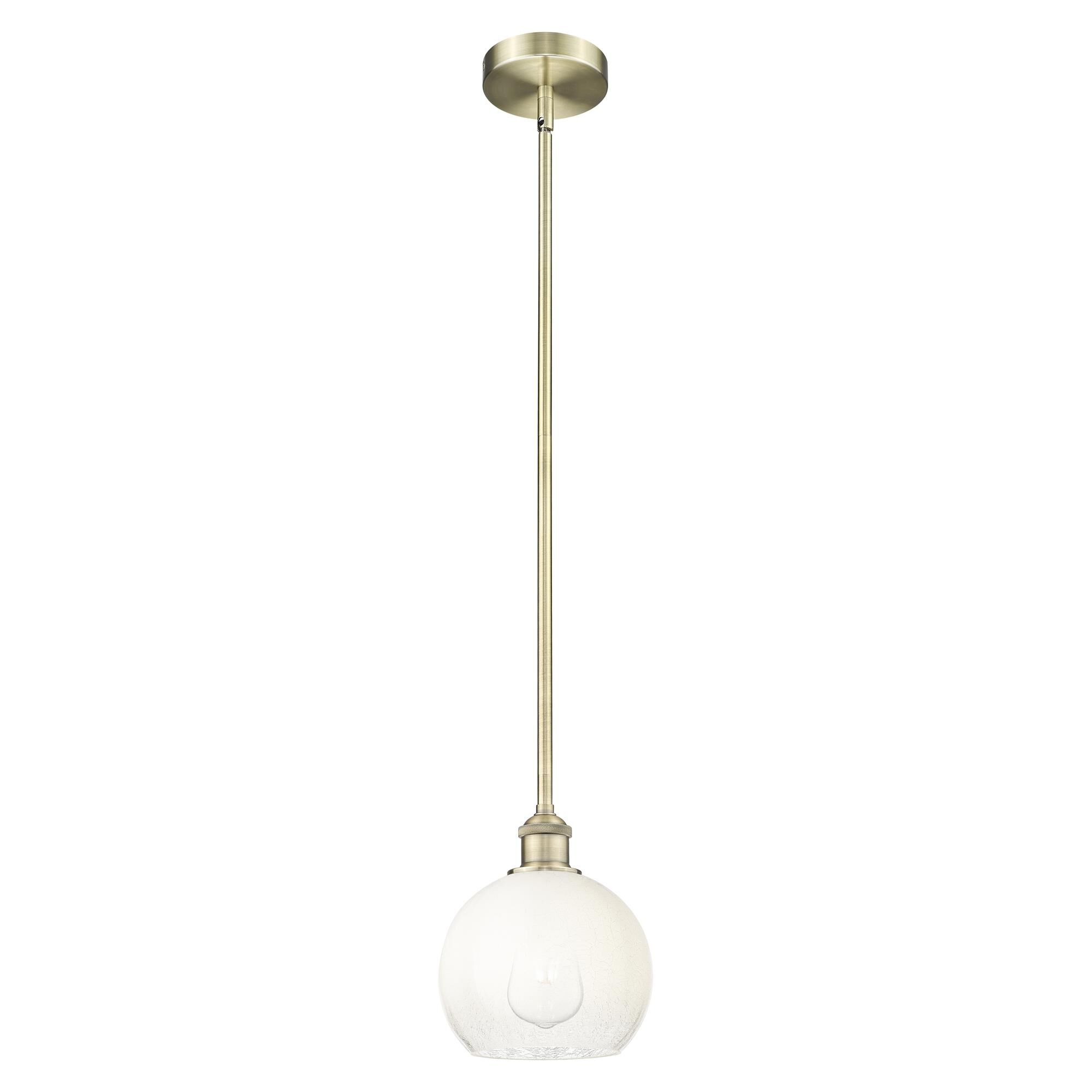 Shown in Antique Brass finish and Opal glass