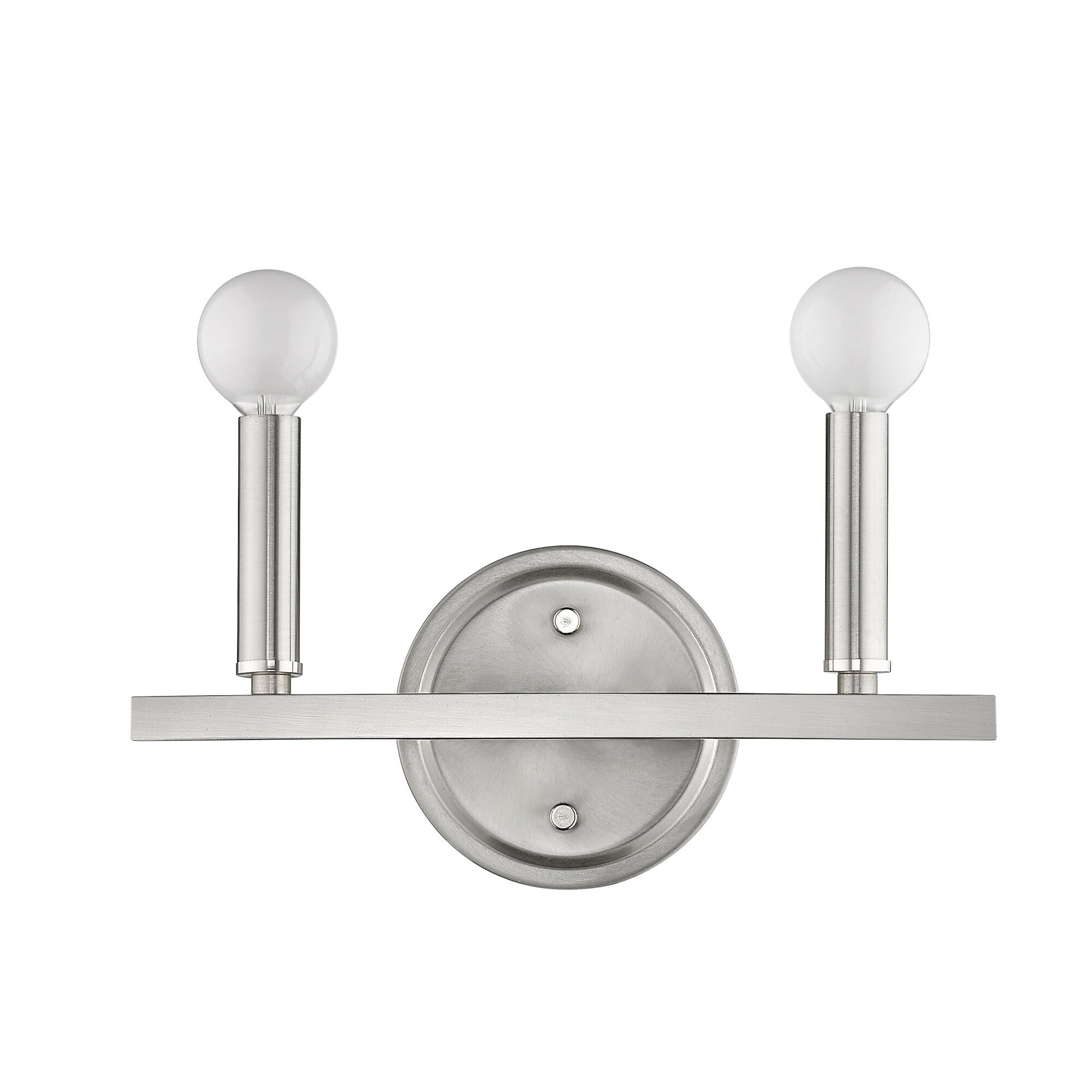 Shown in Satin Nickel finish and -- glass and -- shade