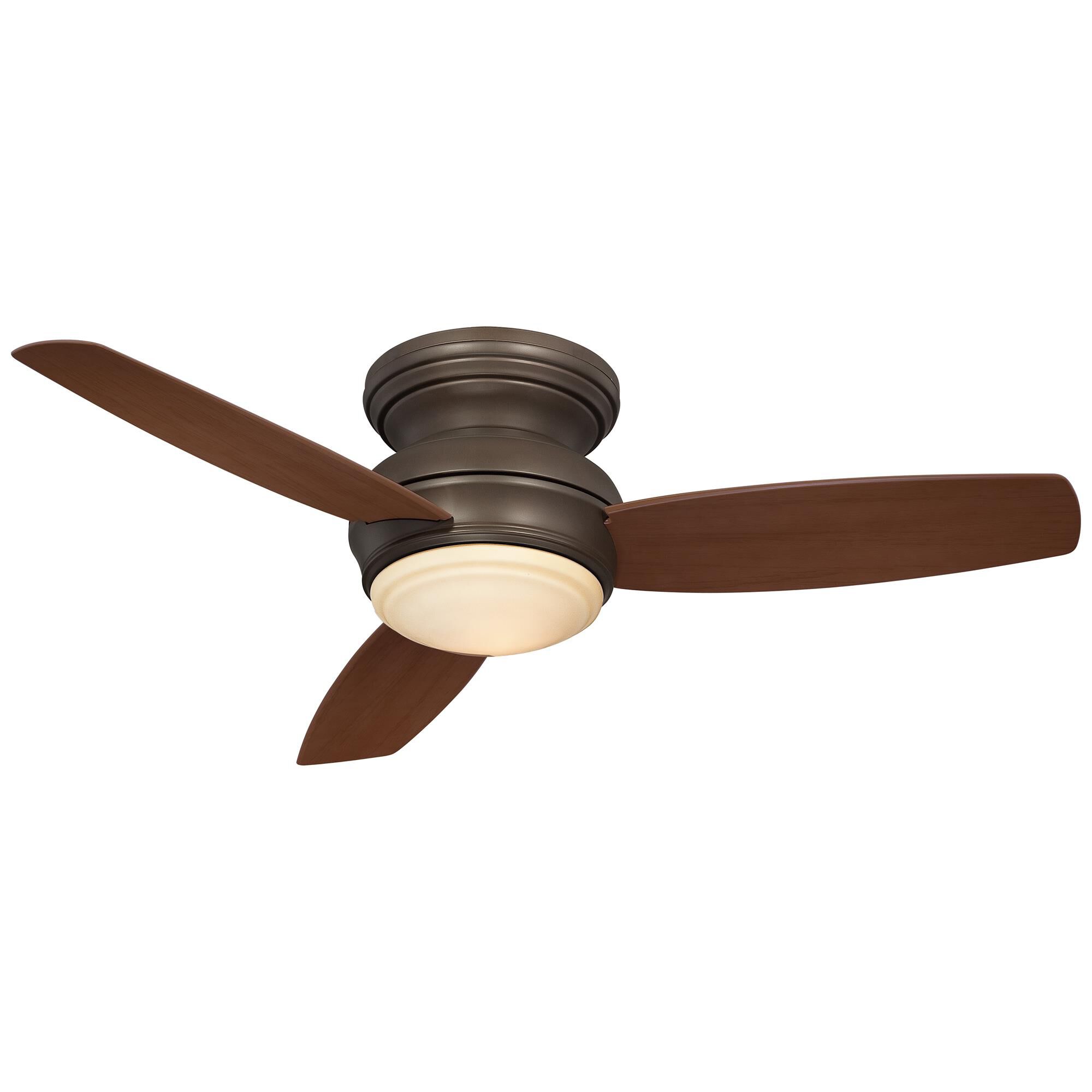 Traditional Concept 44 Inch Flush Mount Fan with Light Kit,
