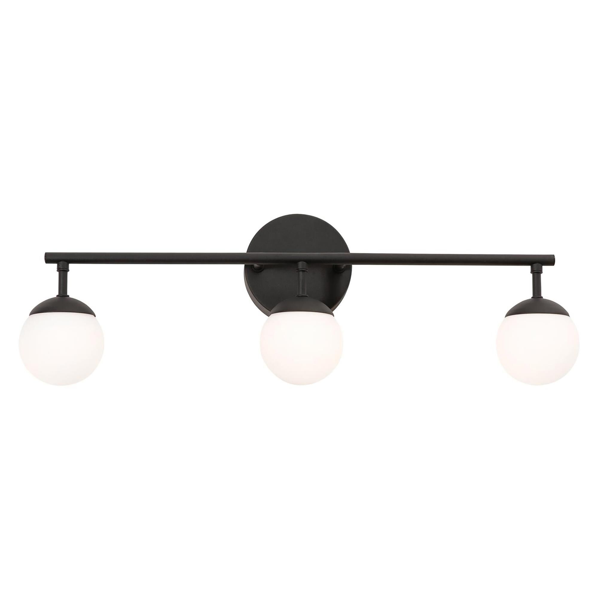 Shown in Black finish and White glass