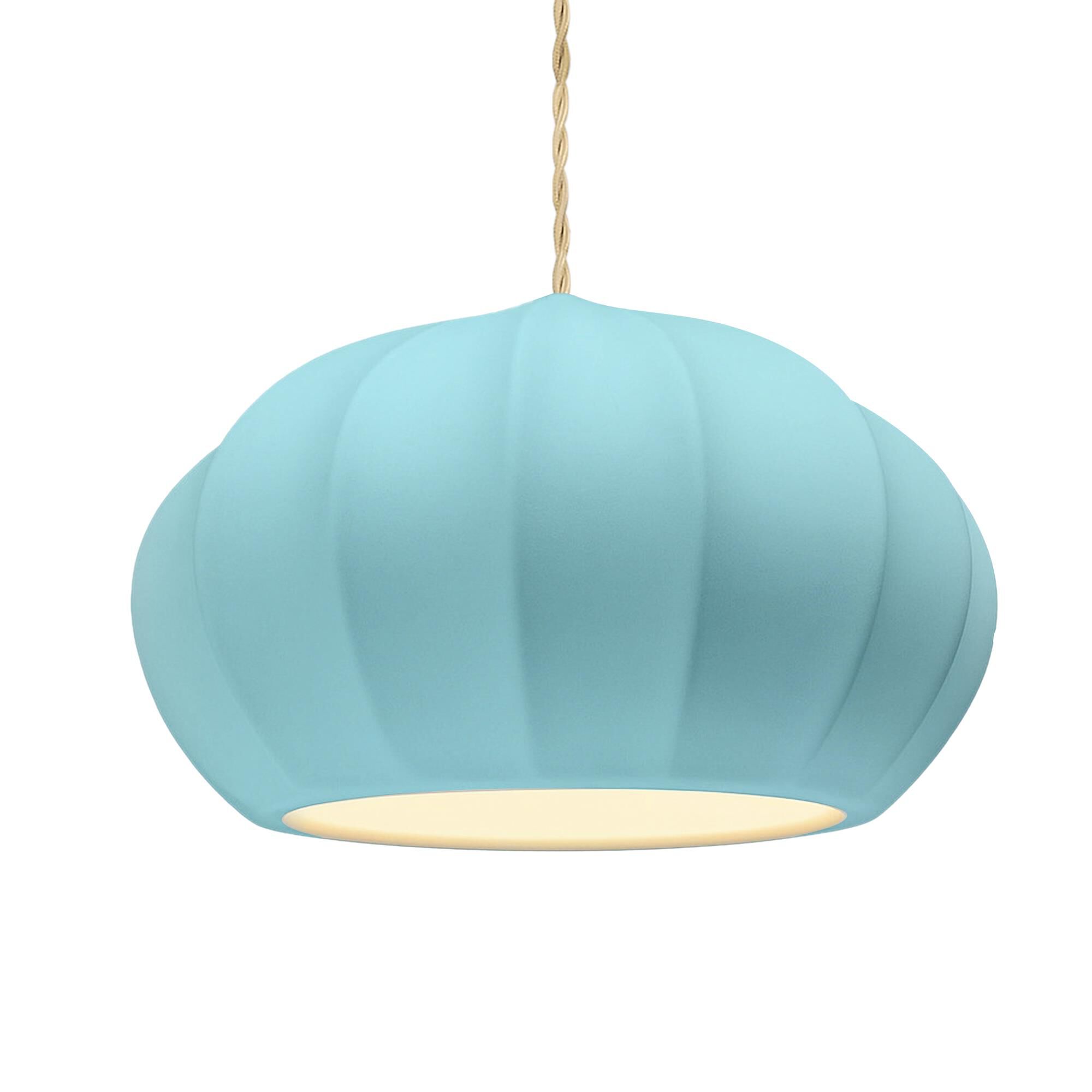 Fluted 13 Inch Large Pendant by Justice Design Group