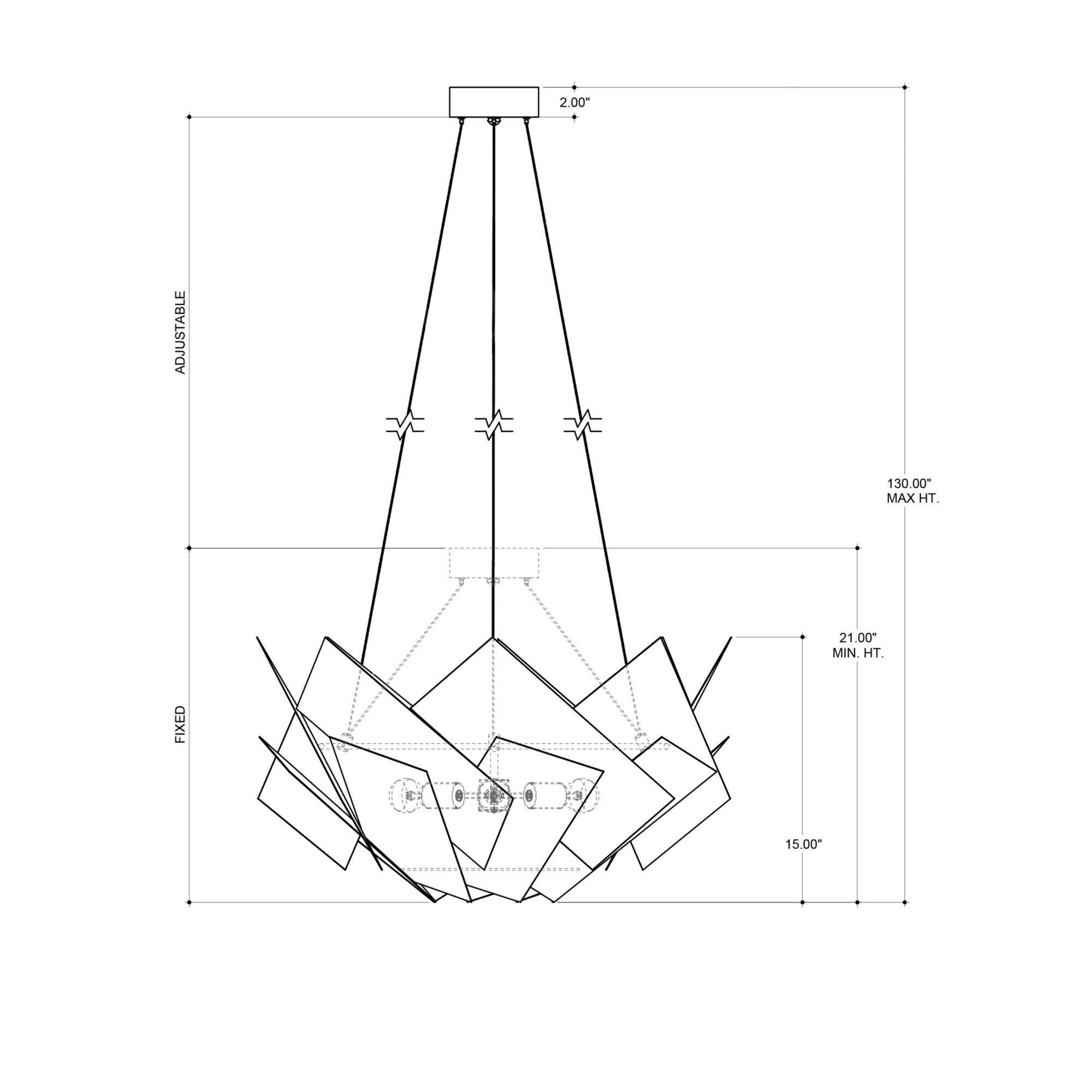 Artiste 3 Light Chandelier by Currey and Company