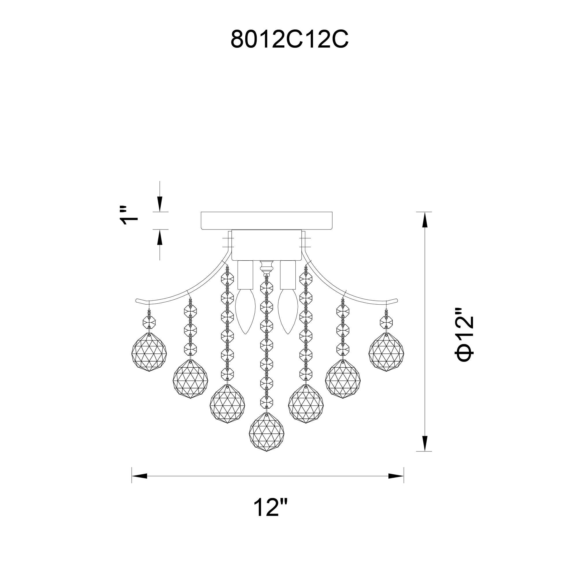 Shown in Chrome finish and K9 Clear crystal