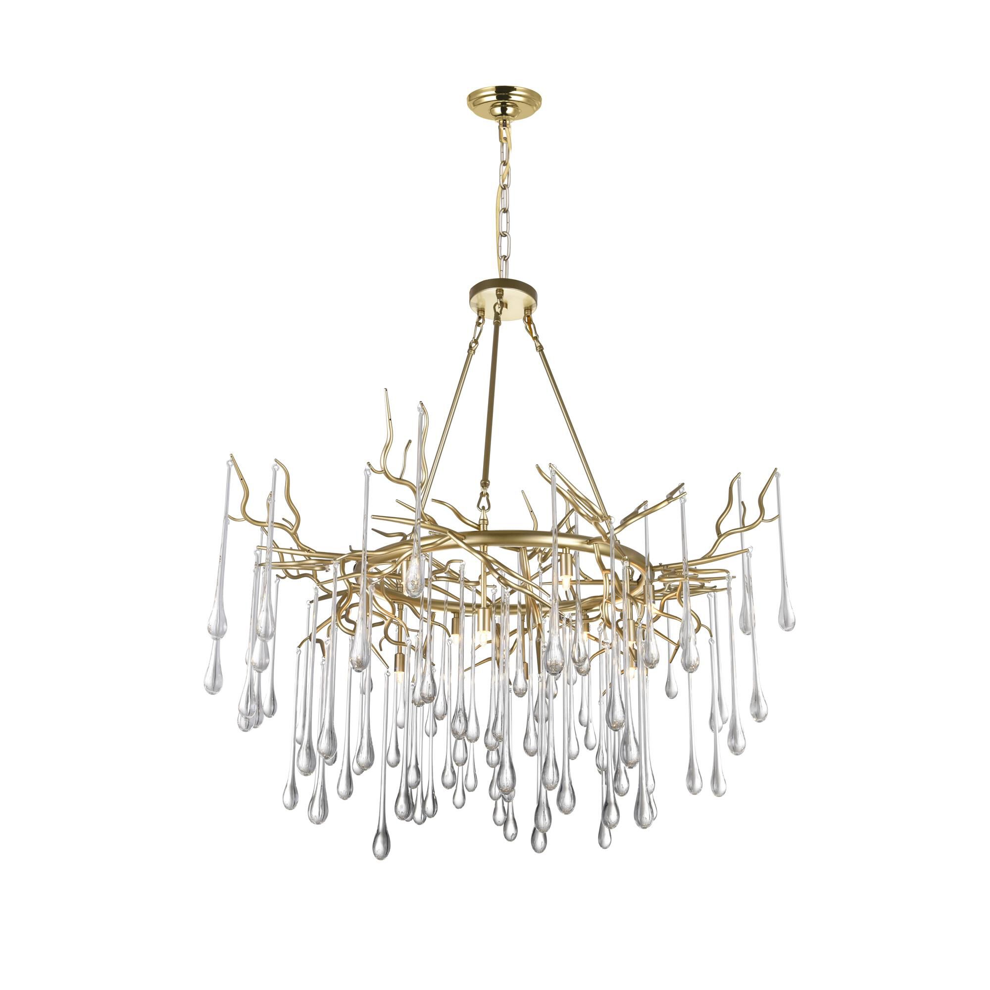 Anita 43 Inch 12 Light Chandelier by CWI Lighting