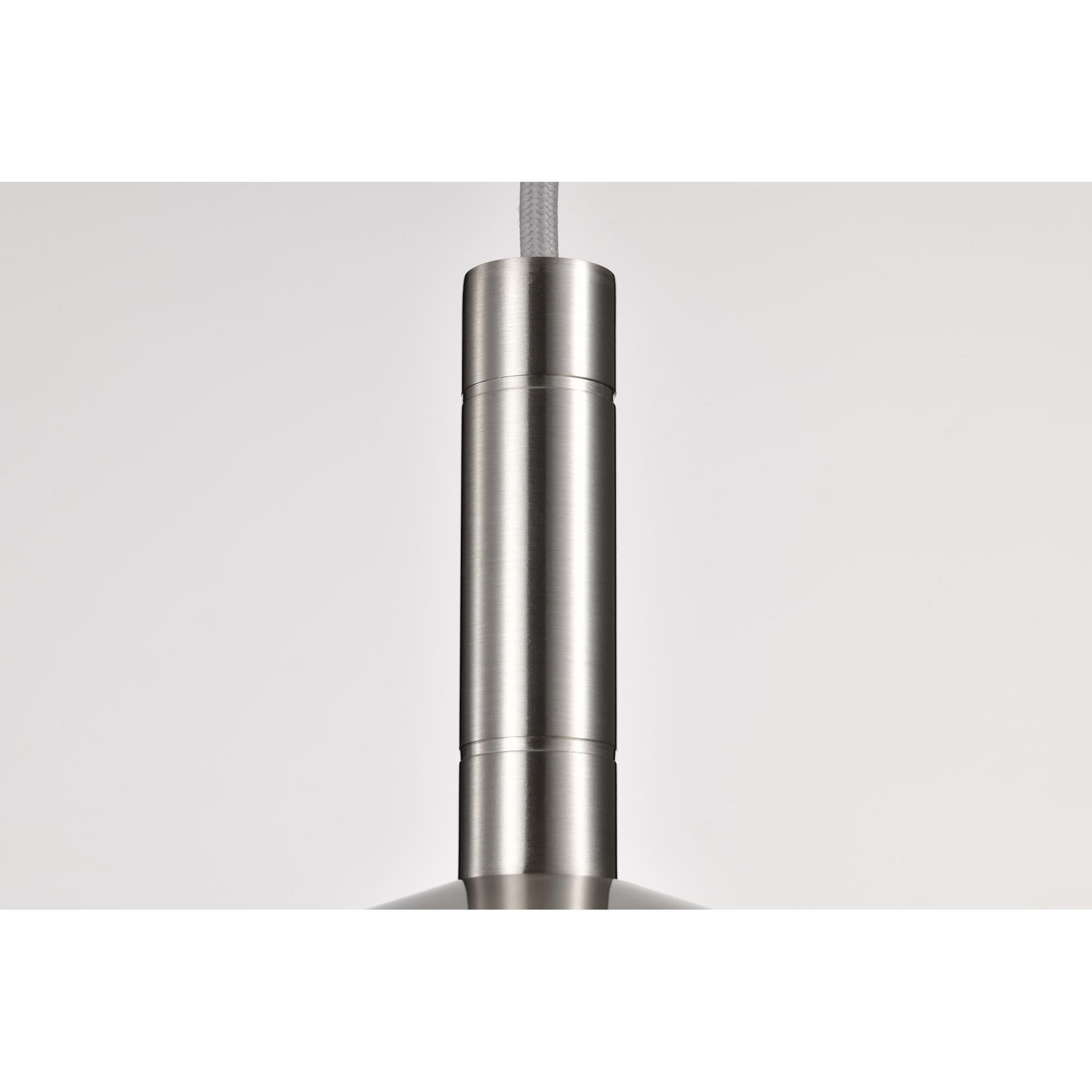 Shown in Brushed Nickel finish and Brushed Nickel shade