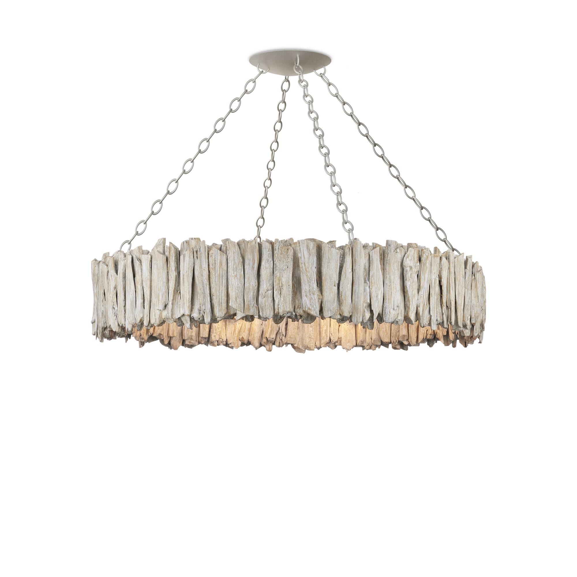 Driftwood 39 Inch Chandelier by Currey and Company