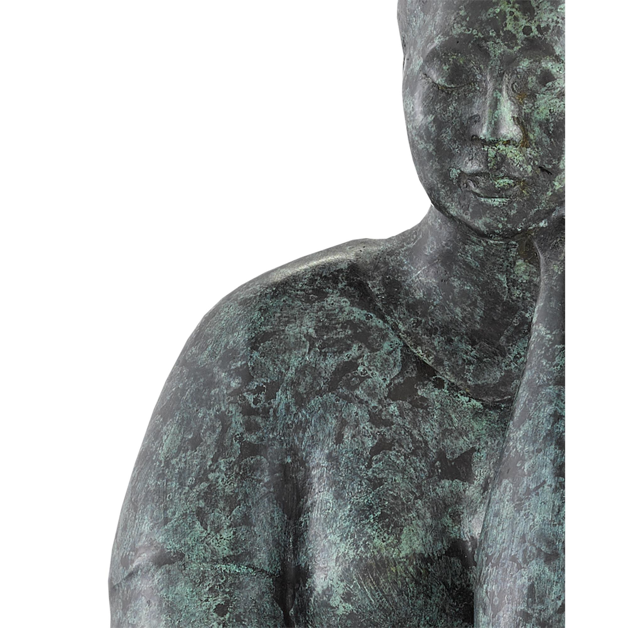 Lady Meditating Figurine,