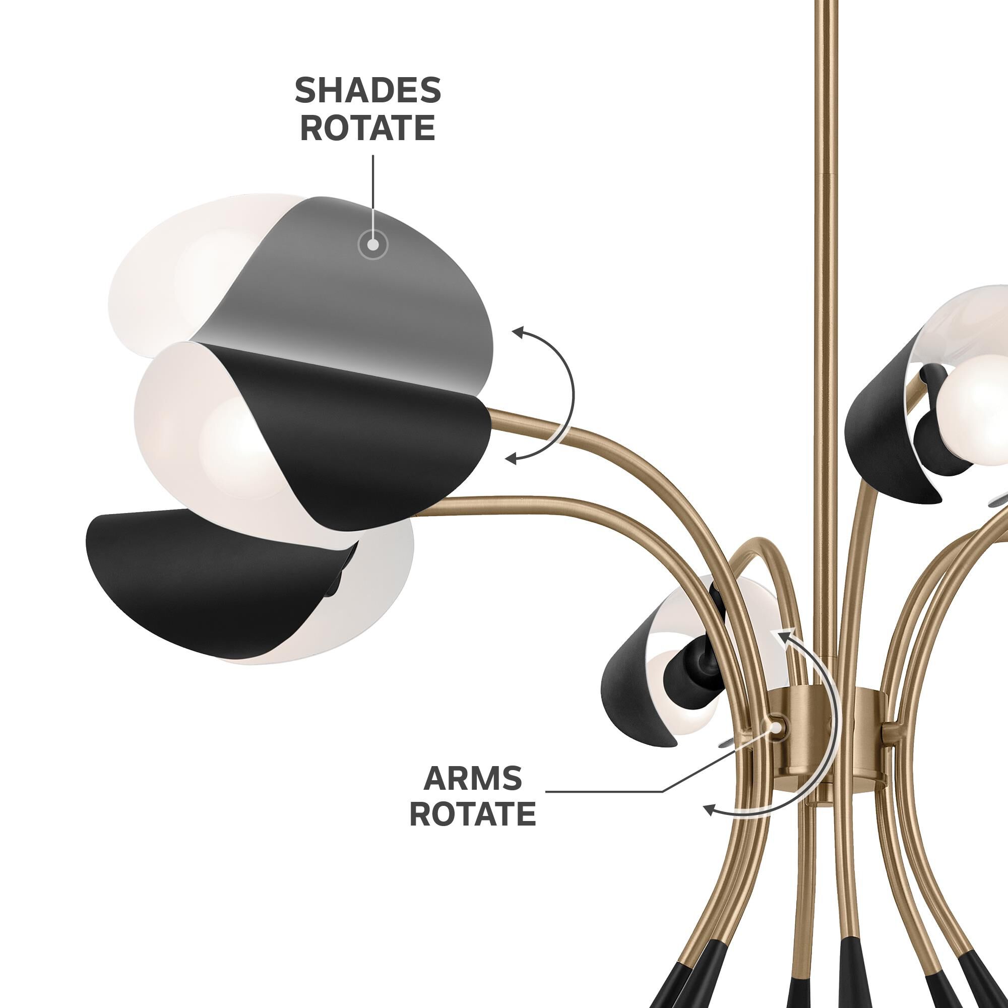 Arcus 46 Inch 12 Light Chandelier by Kichler Lighting