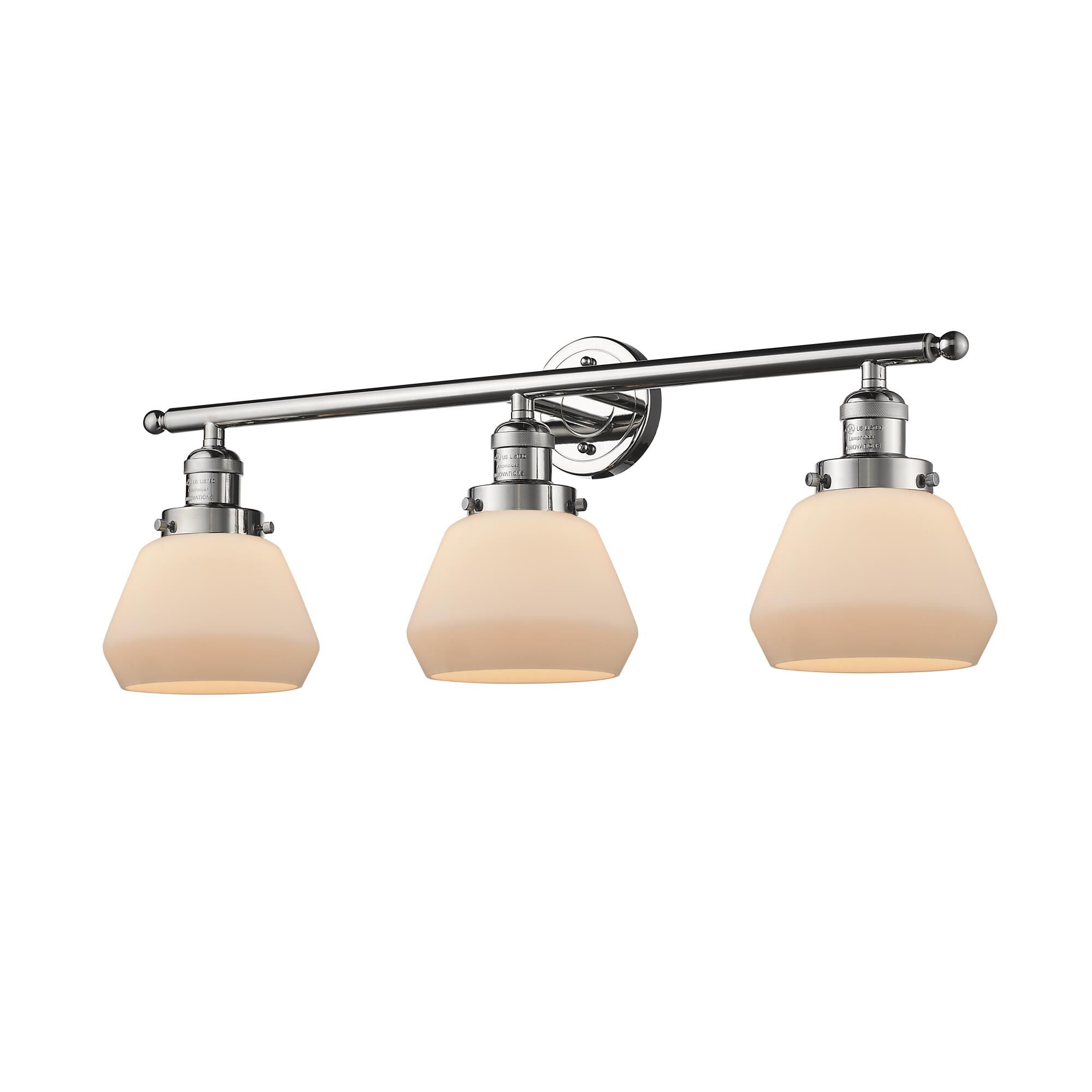 Shown in Polished Nickel finish and Matte White Cased glass