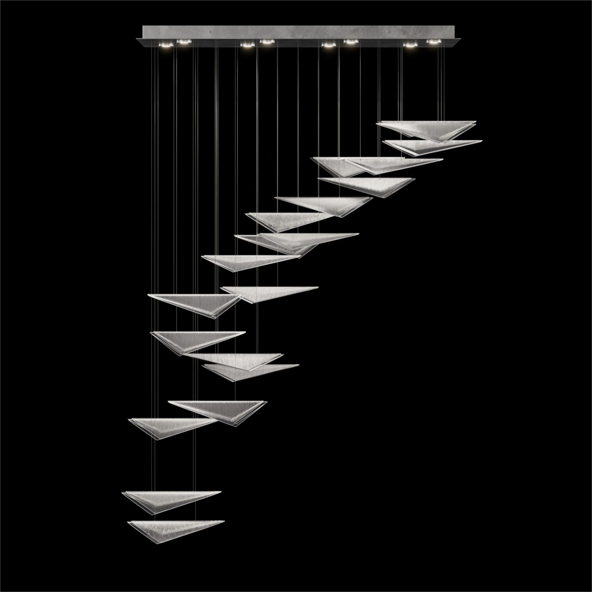 Shown in Silver finish and Clear Linear glass